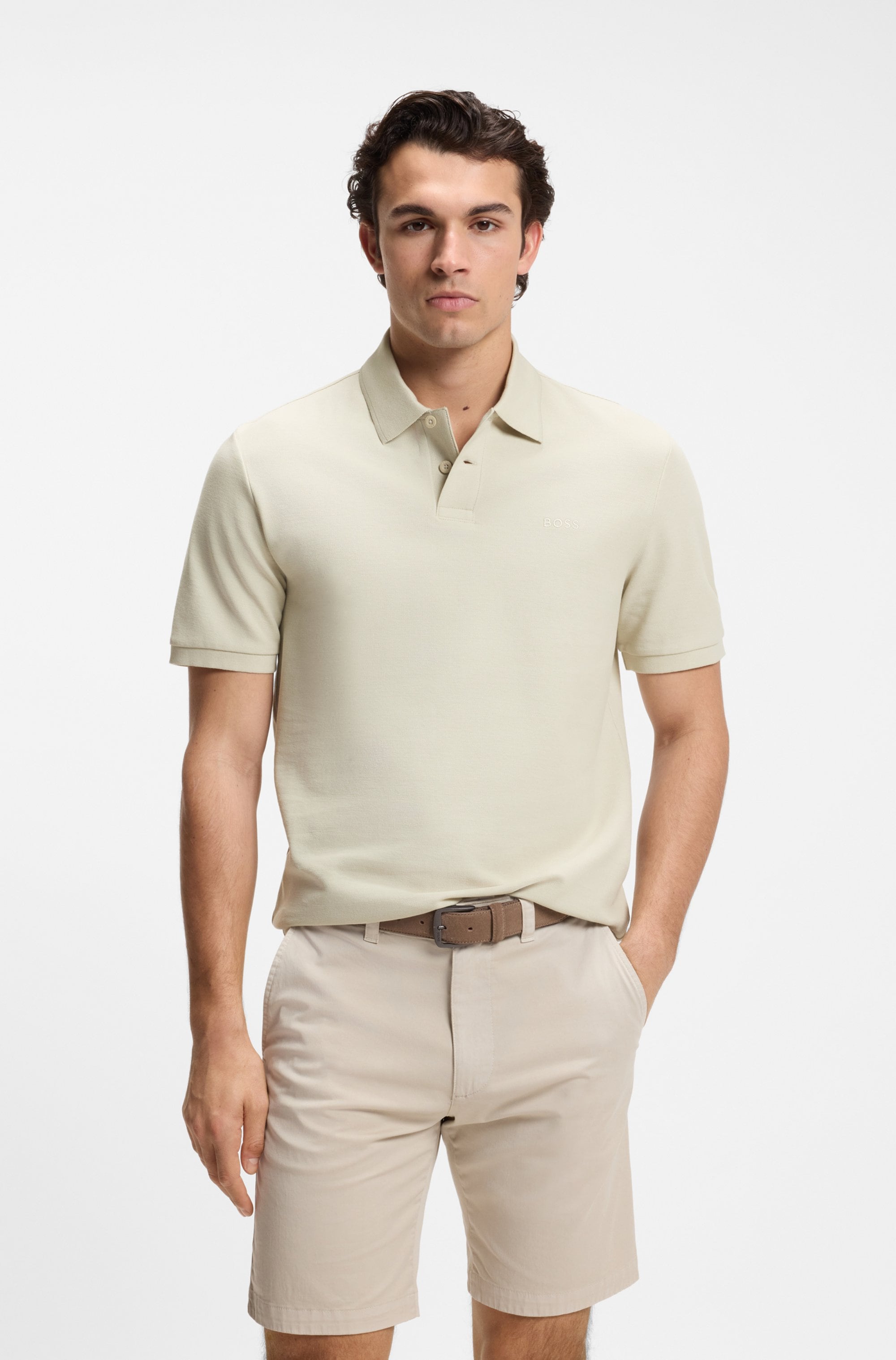 BOSS ORANGE Poloshirt "Phoenix Regular Fit" reine Baumwolle, Logostickerei