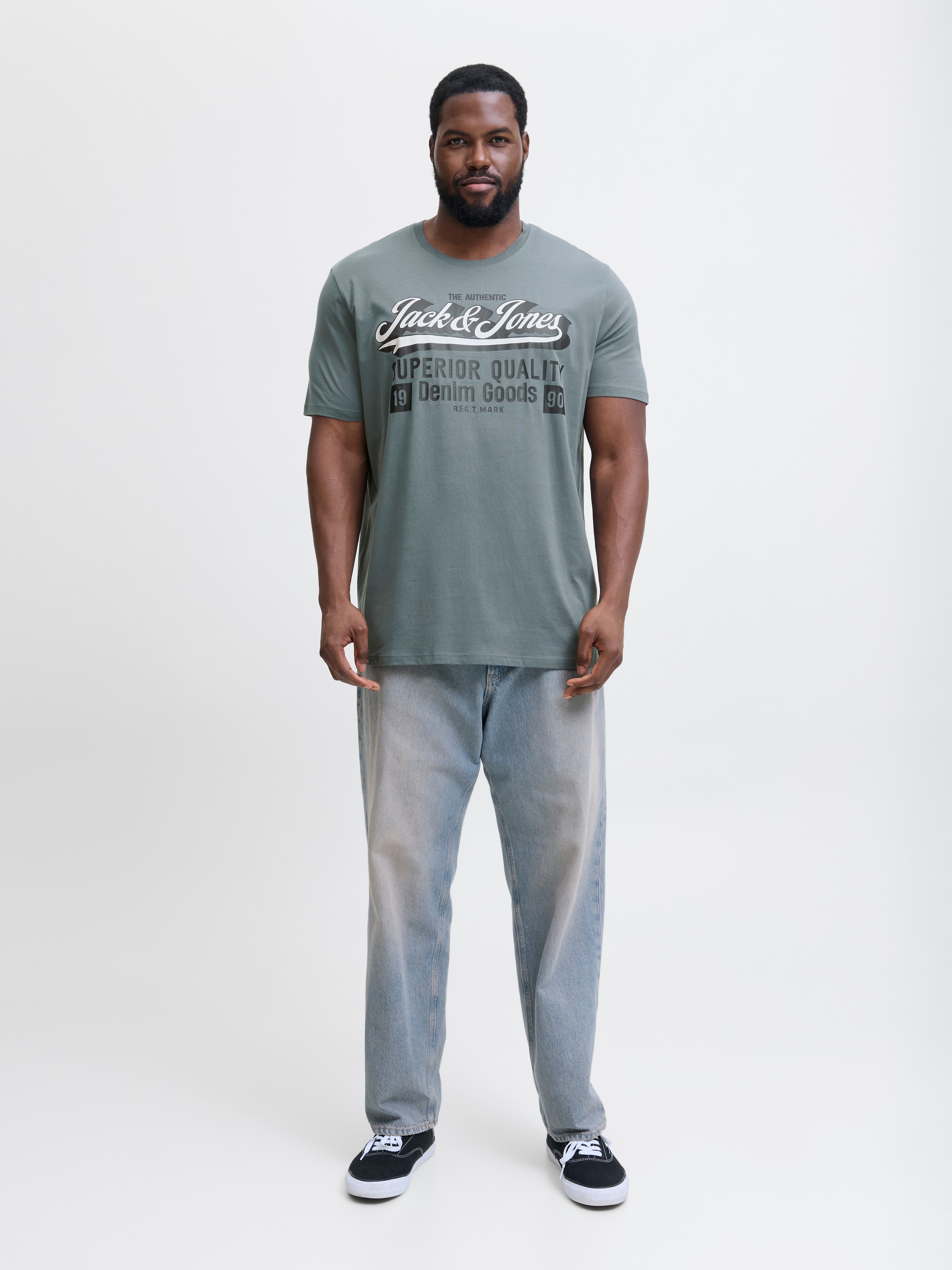 Jack & Jones PlusSize T-Shirt »JJELOGO TEE SS ONECK 2 COL AW25 NOOS PLS«