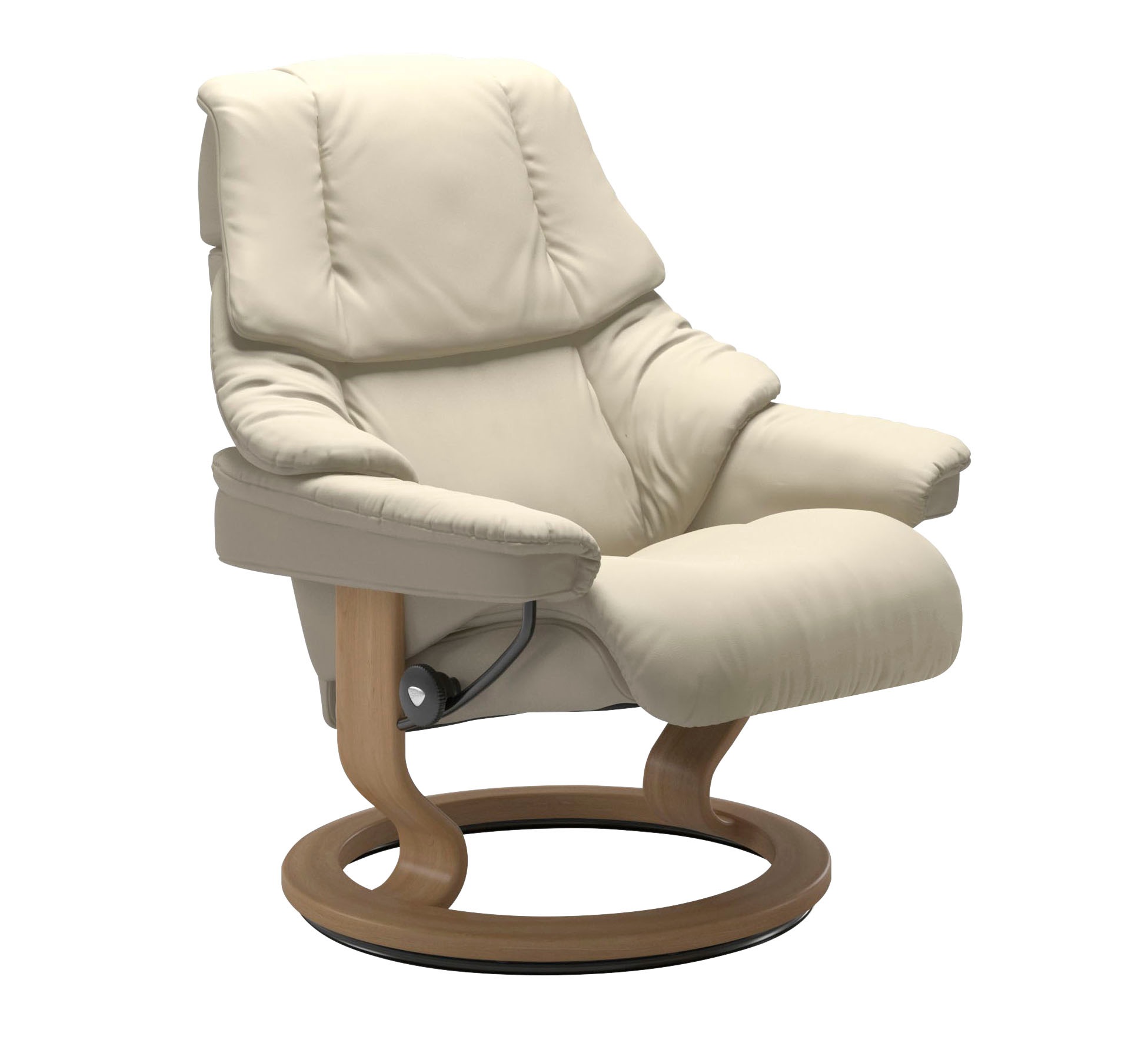 Stressless® Relaxsessel »Reno«, (Set, Relaxsessel mit Hocker), mit Hocker, mit Classic Base, Größe S, M & L, Gestell Eiche