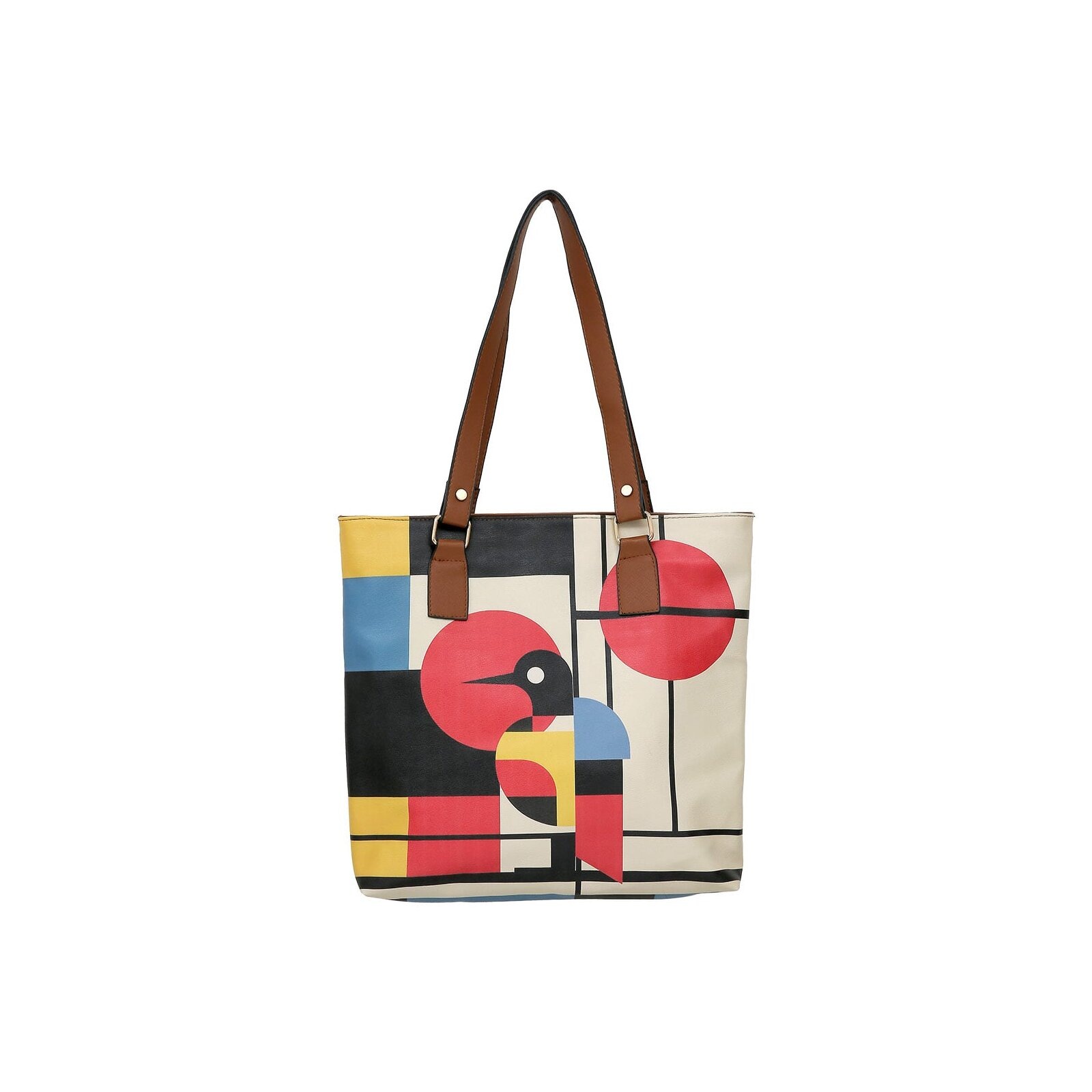 DOGO Umhängetasche »Multi Pocket Bag Bauhaus Birdie Damen Handtaschen (Fashion) /«, Vegan