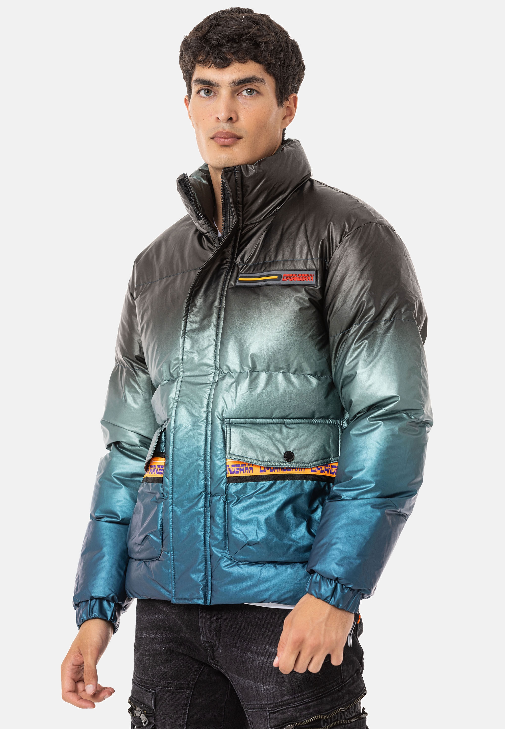 Cipo & Baxx Winterjacke »Jacke«, ohne Kapuze, mit Farbverlauf-Muster