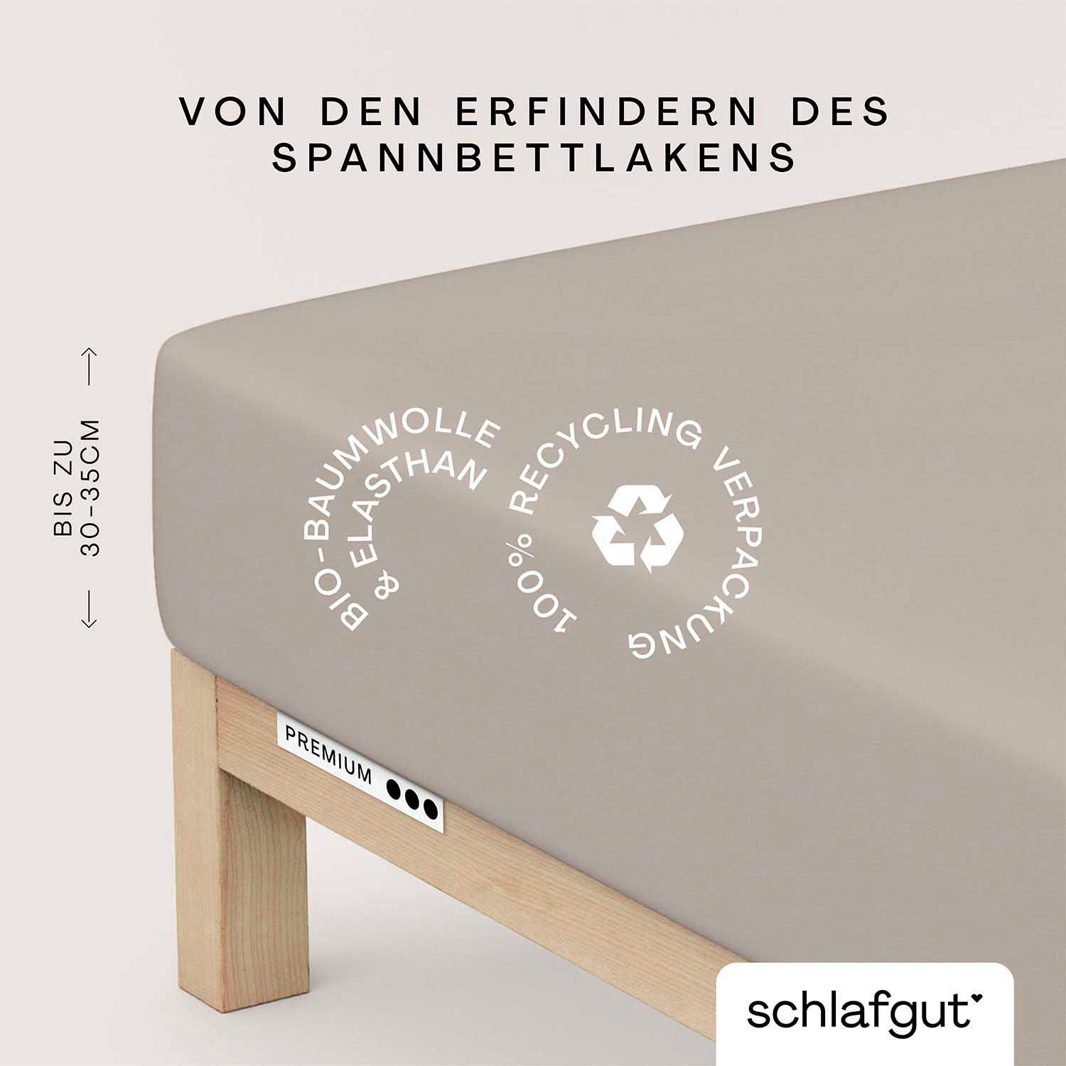 Schlafgut Spannbettlaken »Premium«, nachhaltige Zero Waste Verpackung