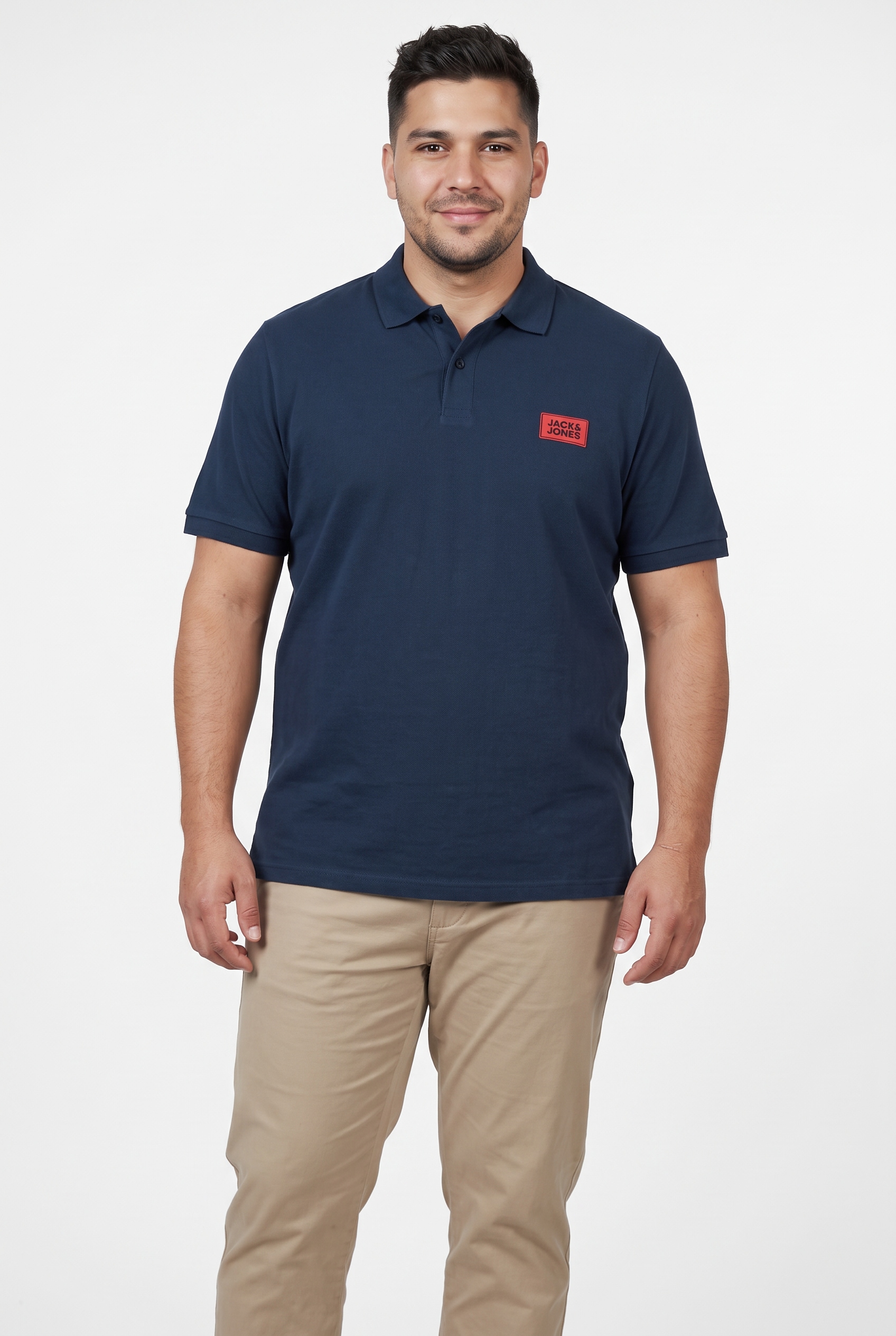 Jack & Jones PlusSize Poloshirt »JJRUSH POLO SS PLS« Baumwolle, regular fit