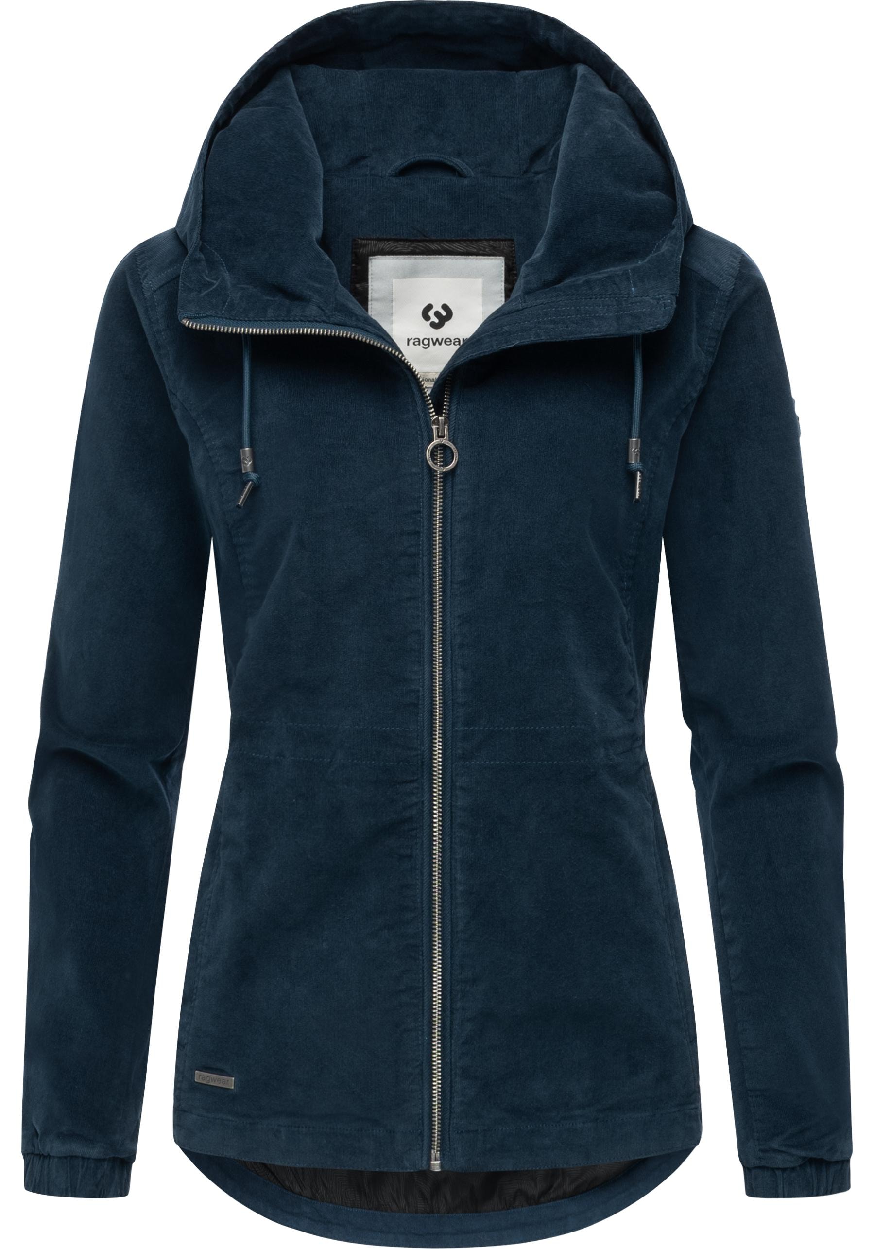 Ragwear Cordjacke »Dankka Cordy YOUMODO« mit Kapuze Stylische Damen Übergangsjacke in Feincord-Optik