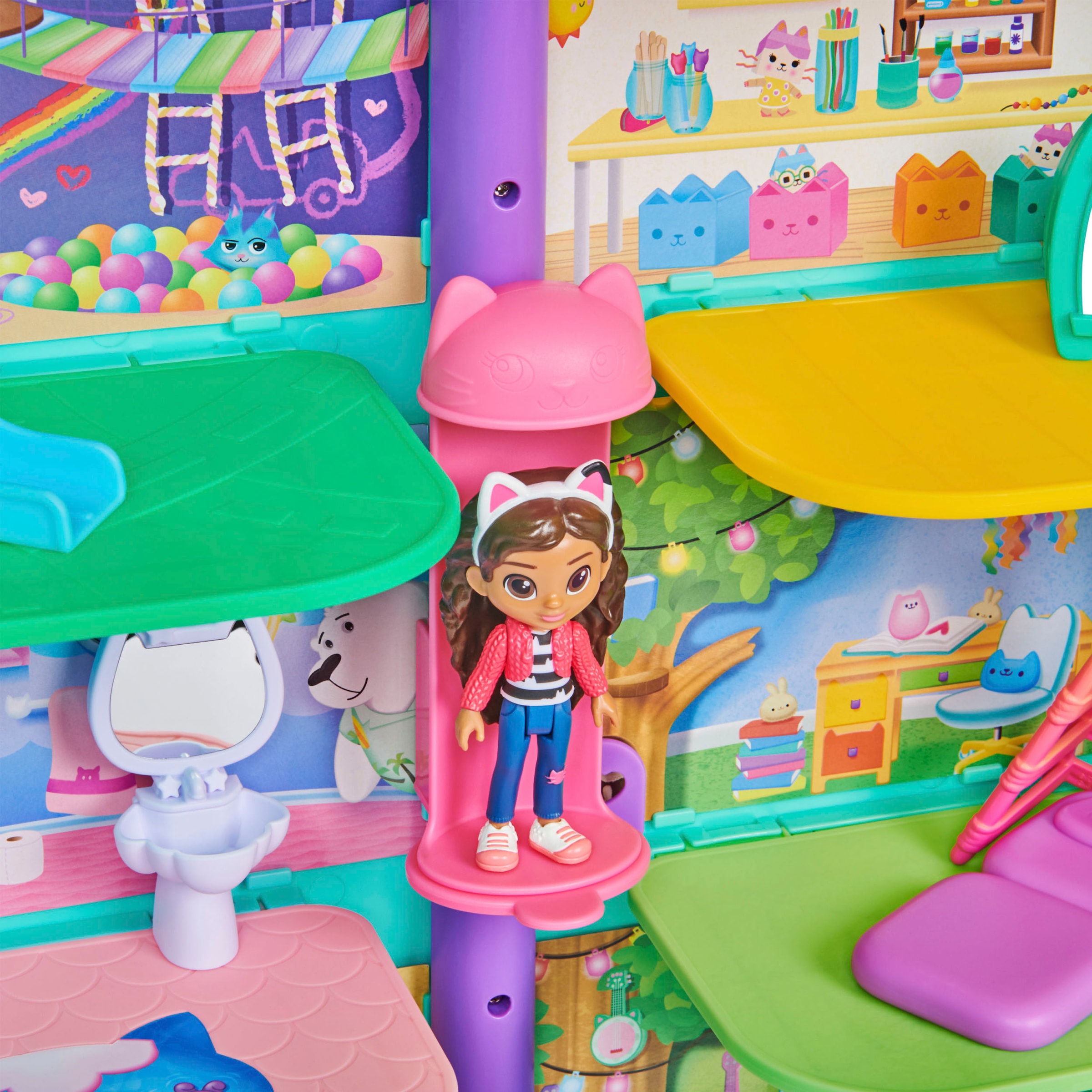 Spin Master Puppenhaus »Gabby's Dollhouse – Gabby's Purrfect Puppenhaus«, mit 2 Spielzeugfiguren und Soundeffekten