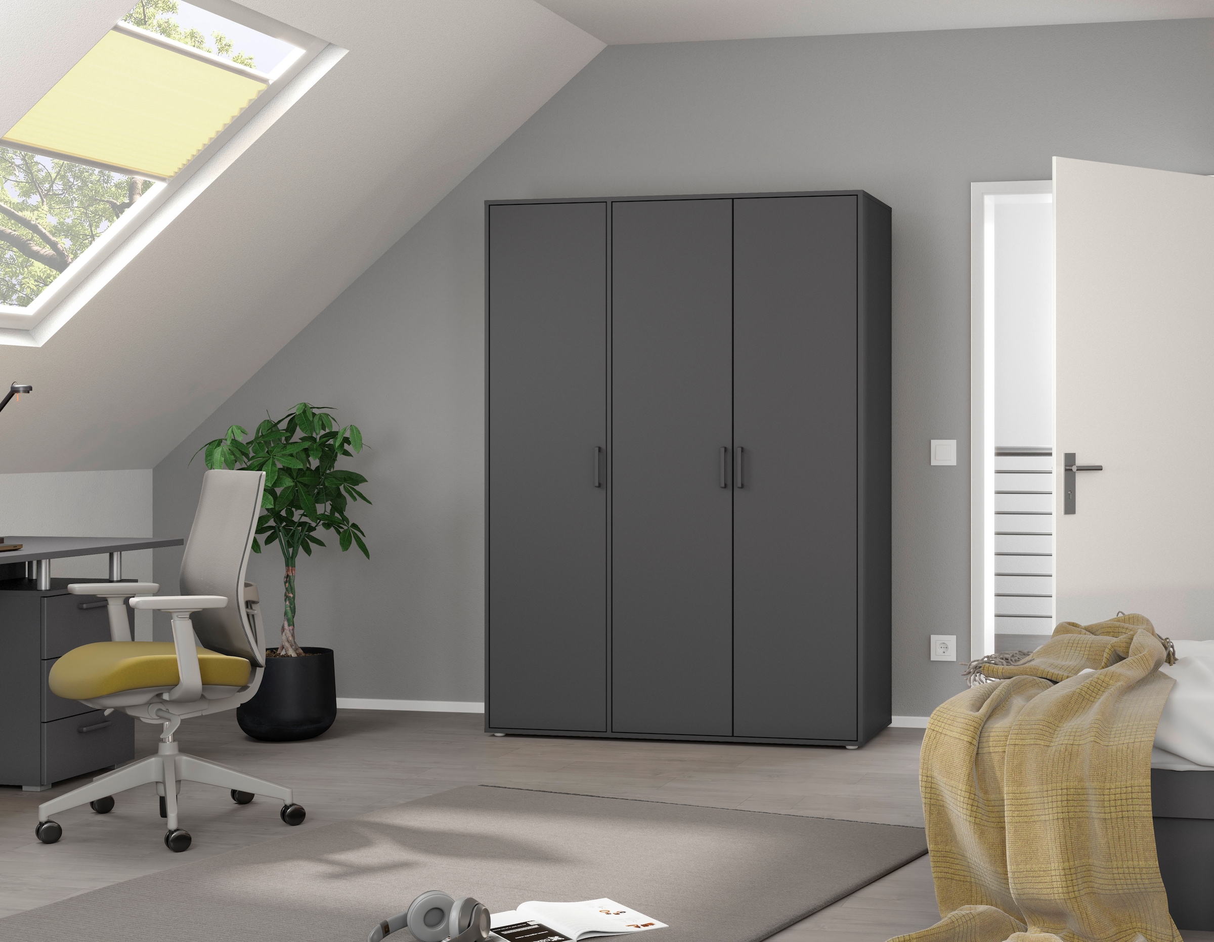 rauch Kleiderschrank »VOYAGER Otto´s Choice Garderobe Wäscheschrank TOPSELLER Schlafzimmer«, (in 3 verschiedenen Ausstattungen BASIC/CLASSIC/PREMIUM), Schrank mit modernen Griffen in viel Stauraum MADE IN GERMANY