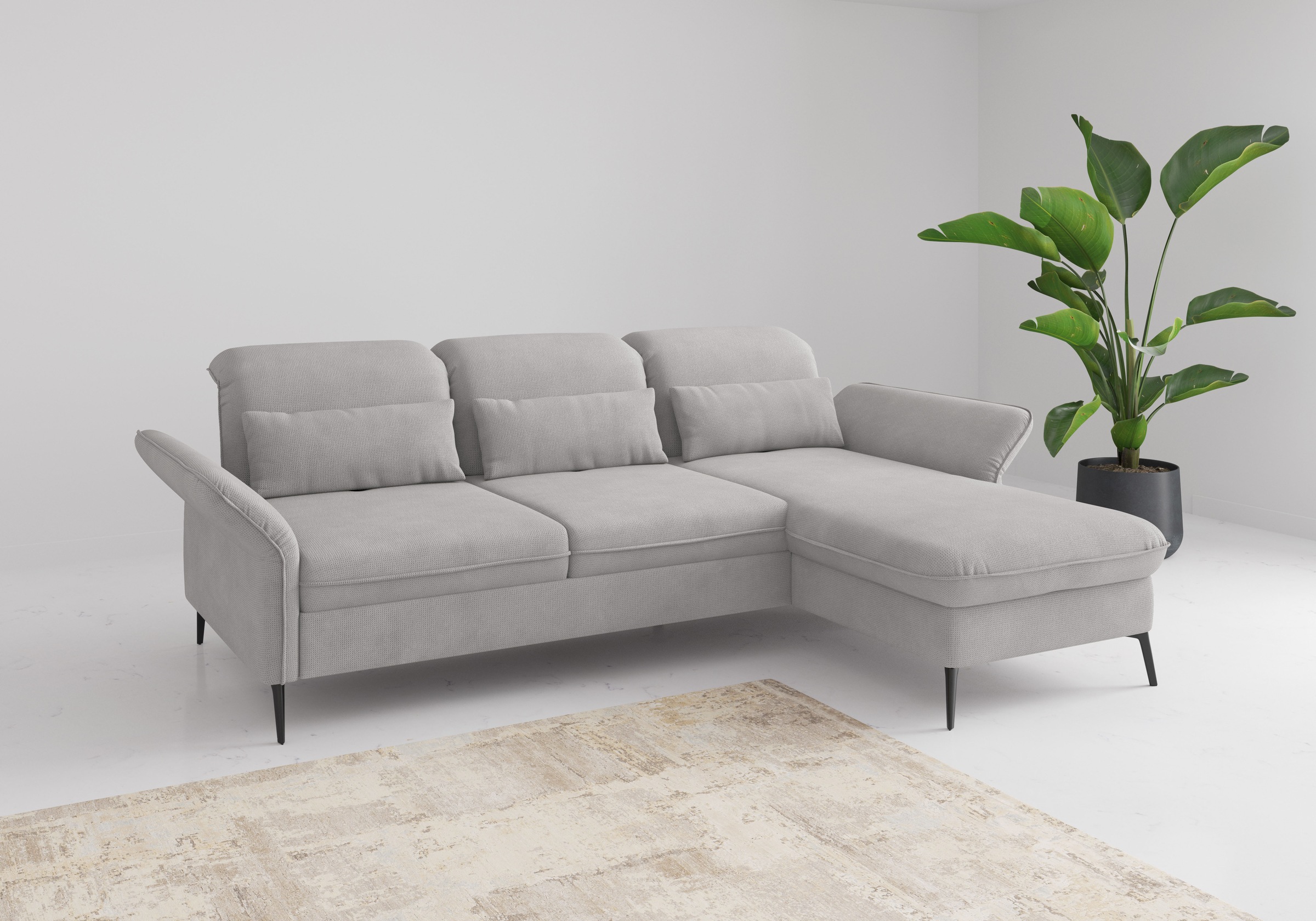 sit&more Ecksofa "Emely, inkl. Sitztiefenverstellung", wahlweise mit Bettfu günstig online kaufen