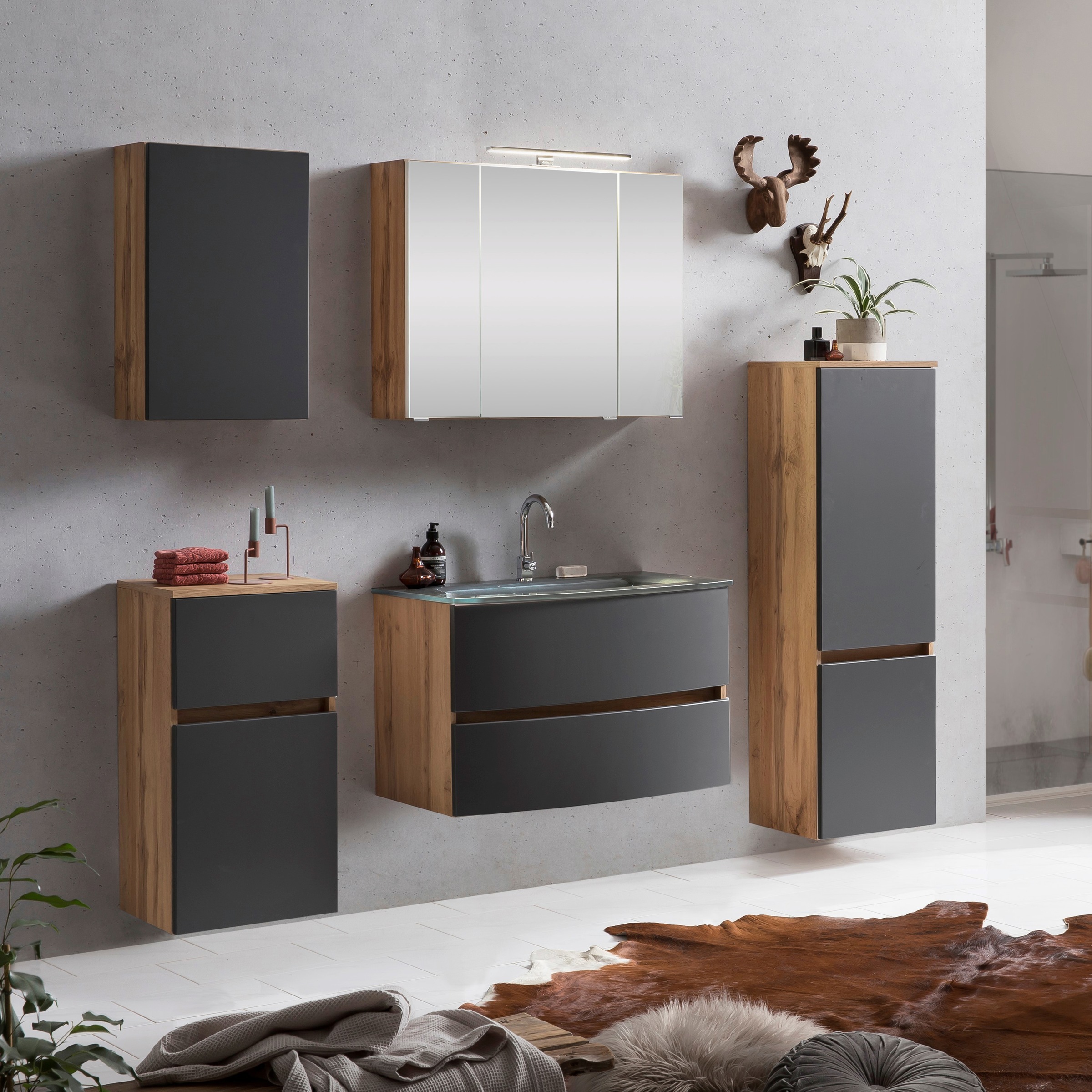 welltime Badezimmer-Set "Kaunas" Set, 5 Stk. tlg. günstig online kaufen