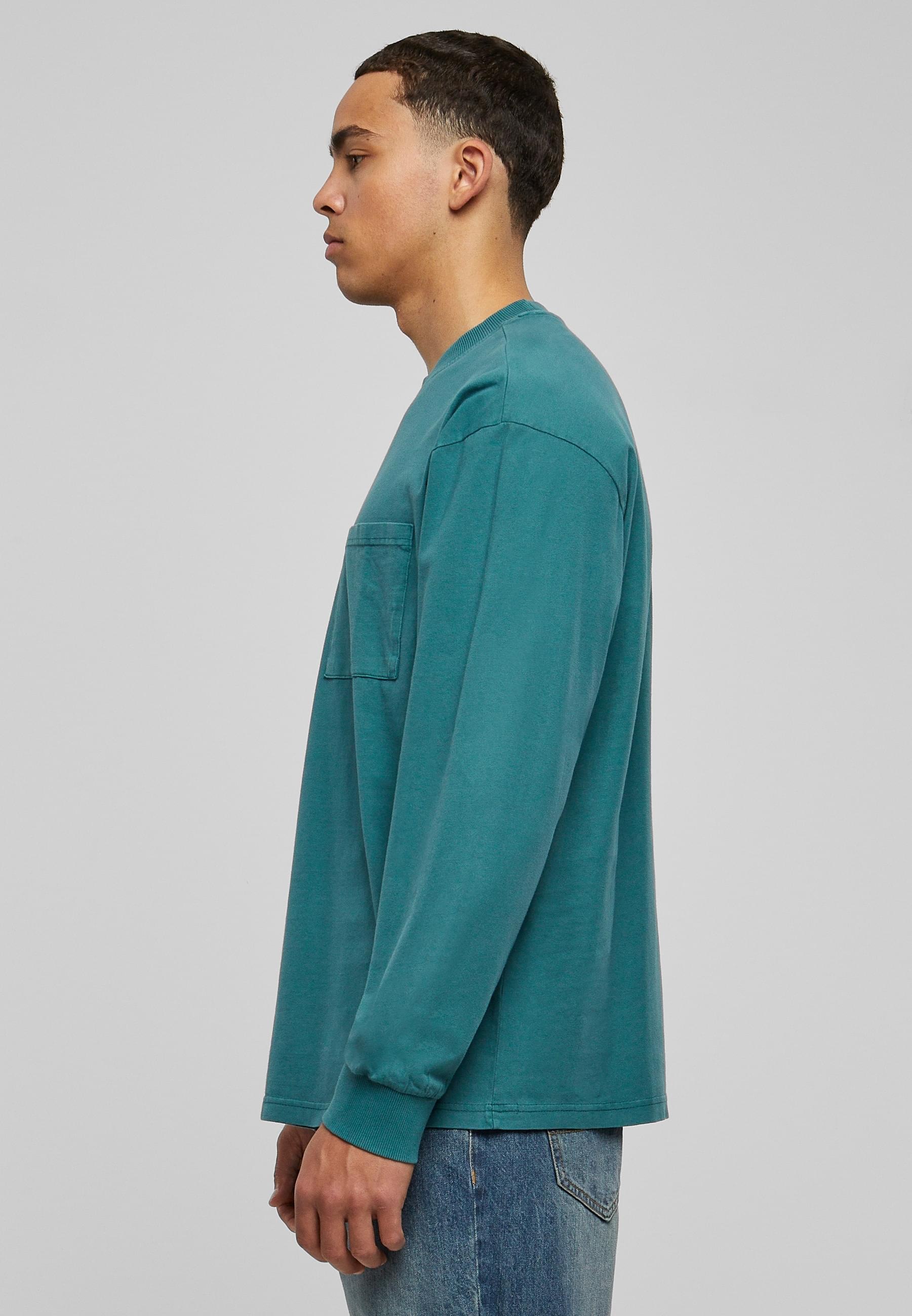 URBAN CLASSICS Longsleeve »Urban Classics Herren Pigment Dyed Pocket Longsleeve«, (1 tlg.)