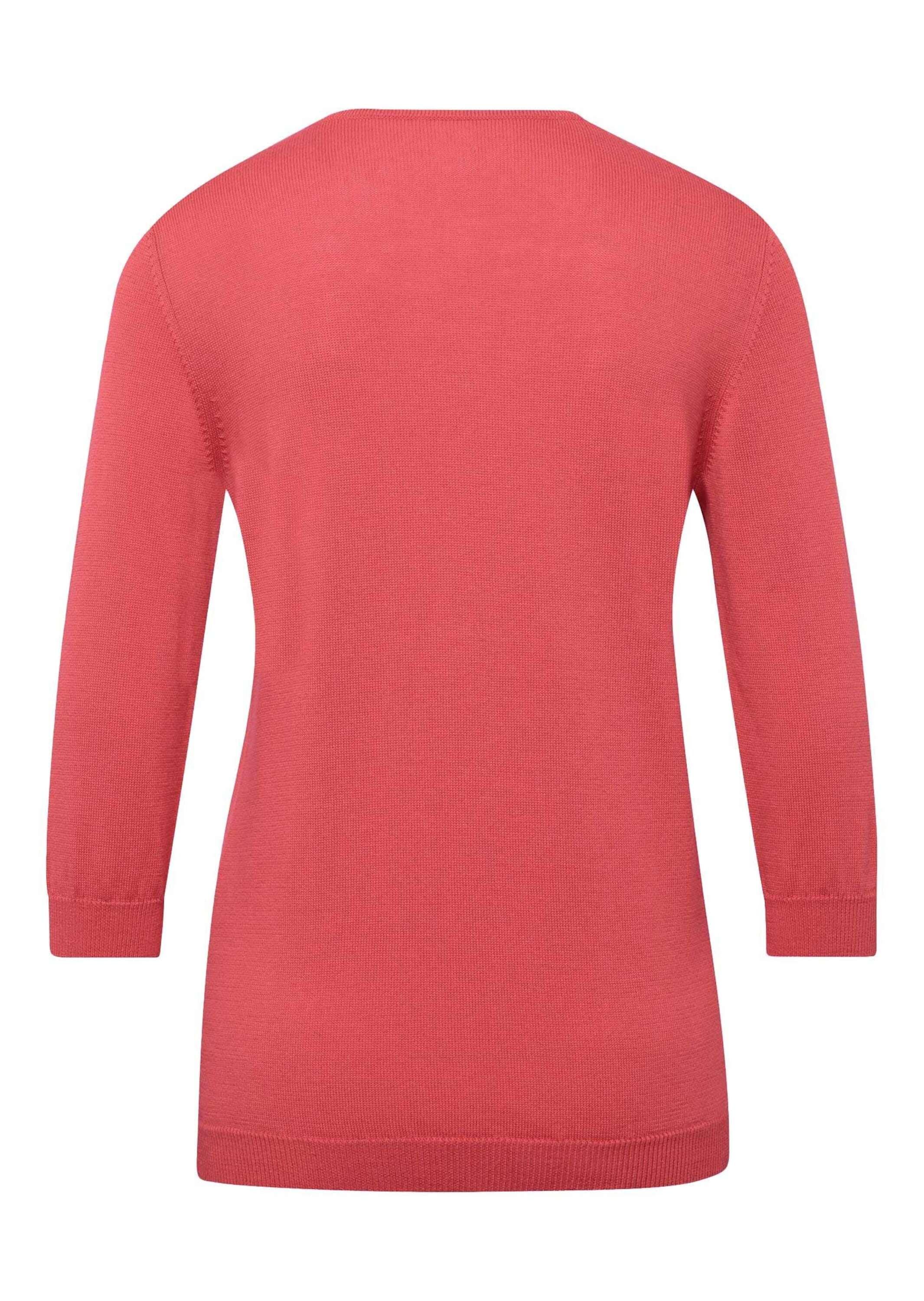 GOLDNER 3/4 Arm-Pullover »Rundhalspullover Sommerlicher Strickpullover mit Ajourmuster«