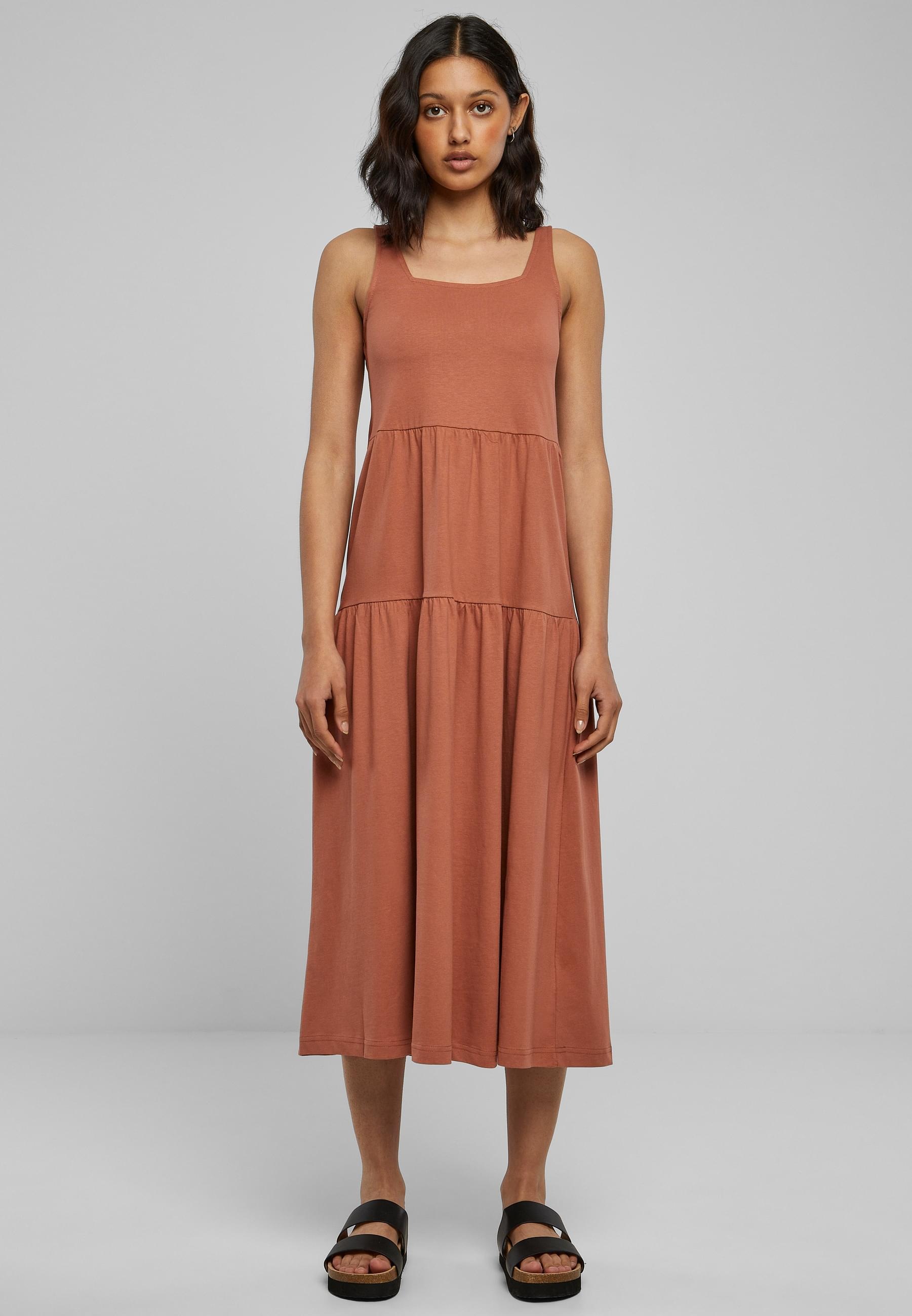 URBAN CLASSICS Shirtkleid »Urban Classics Damen Ladies 7/8 Length Valance Summer Dress«, (1 tlg.)