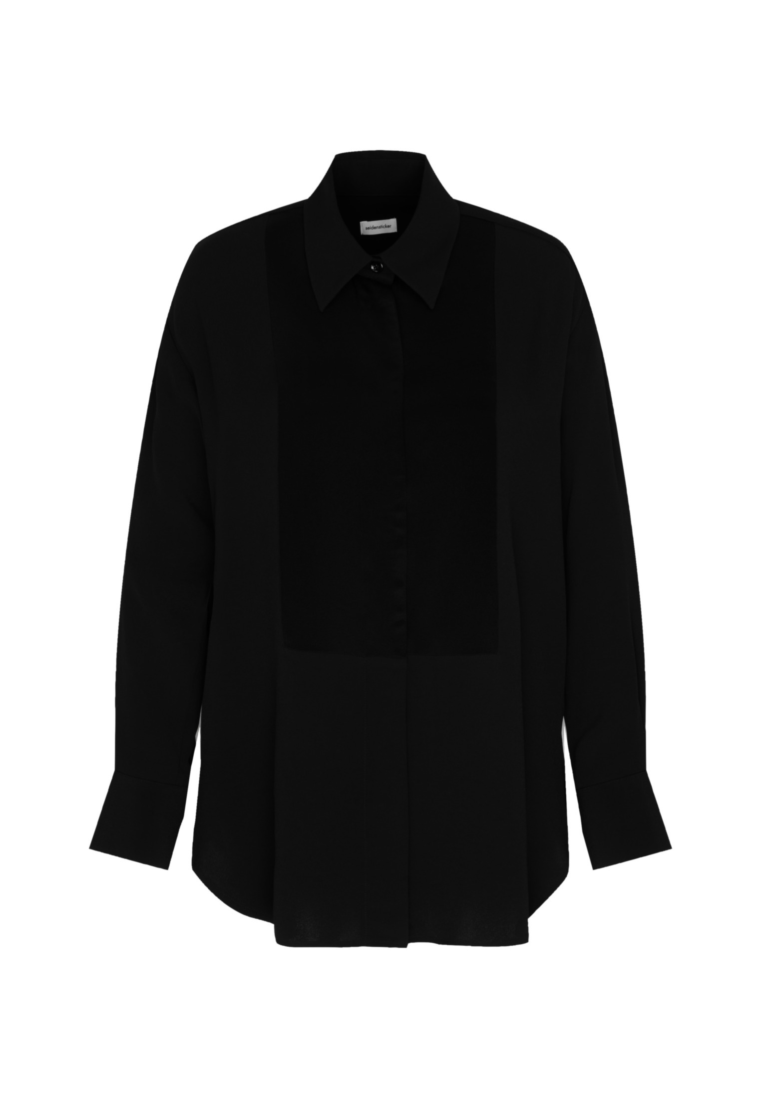 seidensticker Longbluse »Schwarze Rose«, Langarm Kragen Uni