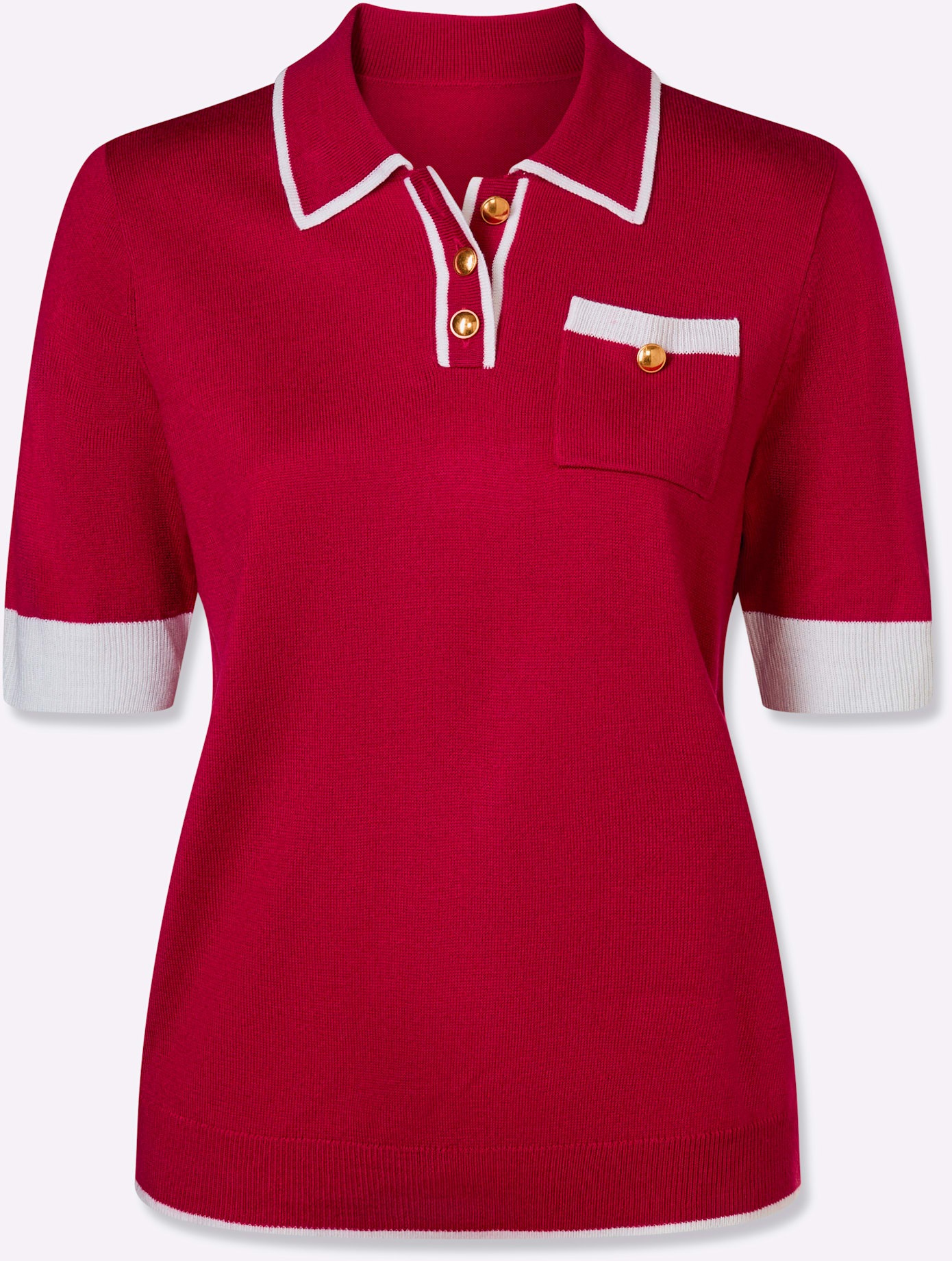 Thumbnail - Classic Basics Kurzarmpullover "Polopullover"