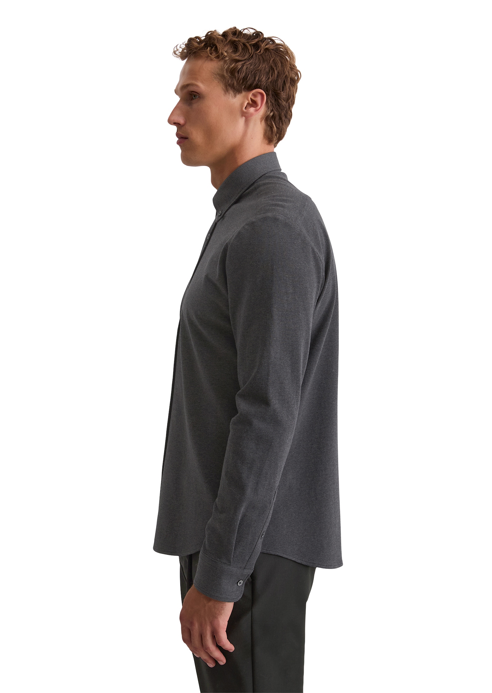 Marc O'Polo Langarmhemd »aus kompakter Bio-Baumwolle«