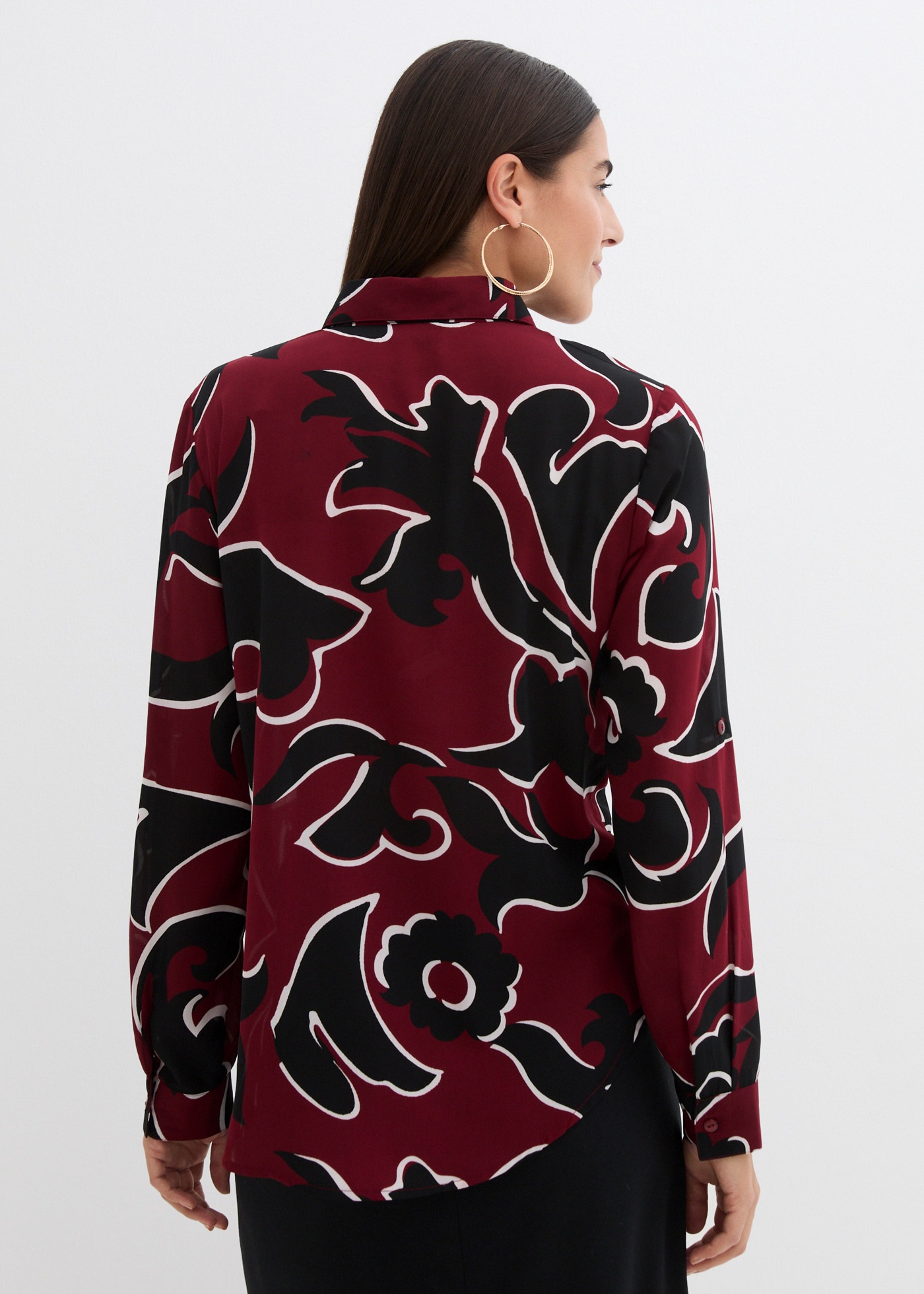 Thumbnail - bonprix Hemdbluse lockere Passform, aus Polyester, eleganter Stil