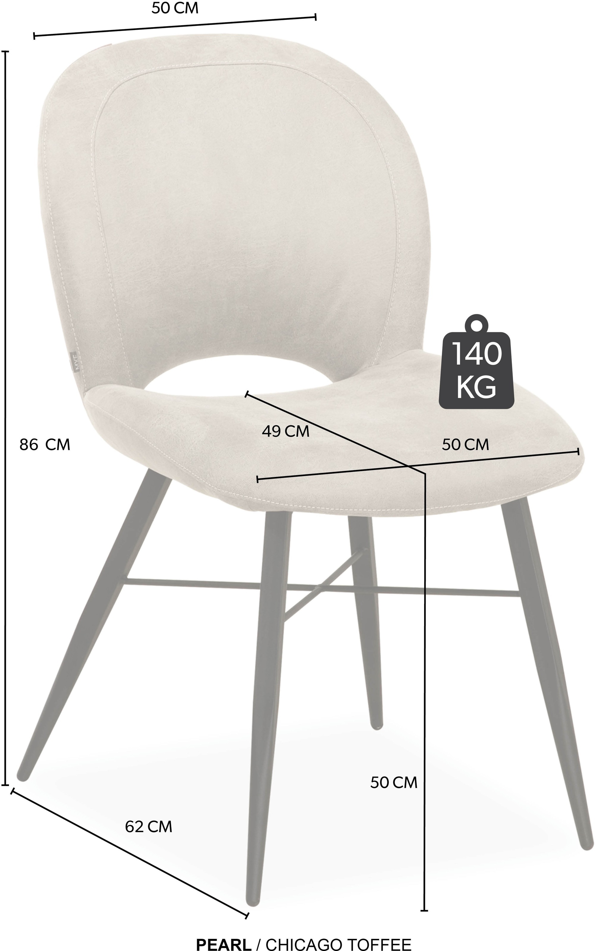 OMG Design Esszimmerstuhl »Pearl« (Set) 2 Stk.Esszimmerstuhl, pflegeleichter Bezug