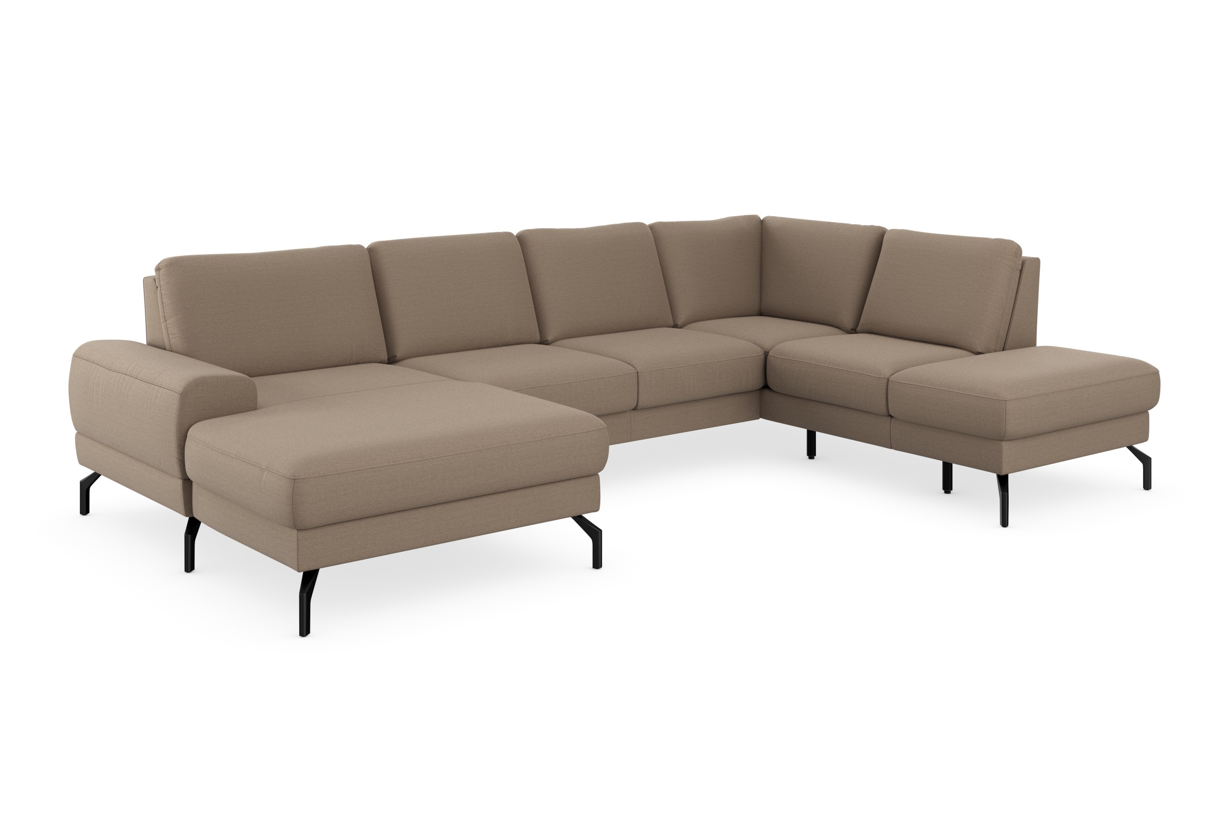 sit&more Wohnlandschaft »Cinturo U-Form«, inklusive Sitztiefenverstellung und Federkern, Sitzhöhe 48 cm