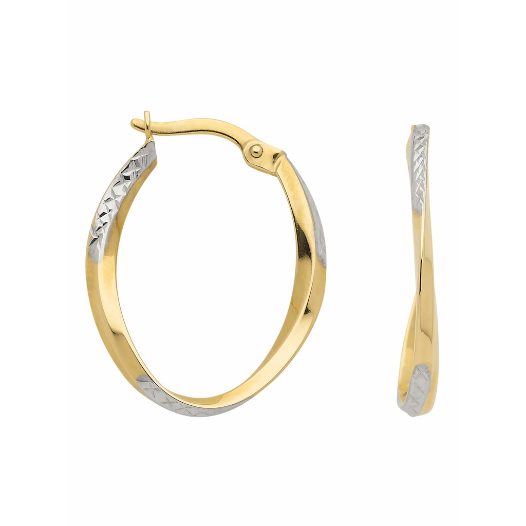 Adelia´s Paar Ohrhänger »1 Paar 333 Gold Ohrringe / Creolen« 333 Gold Goldschmuck für Damen