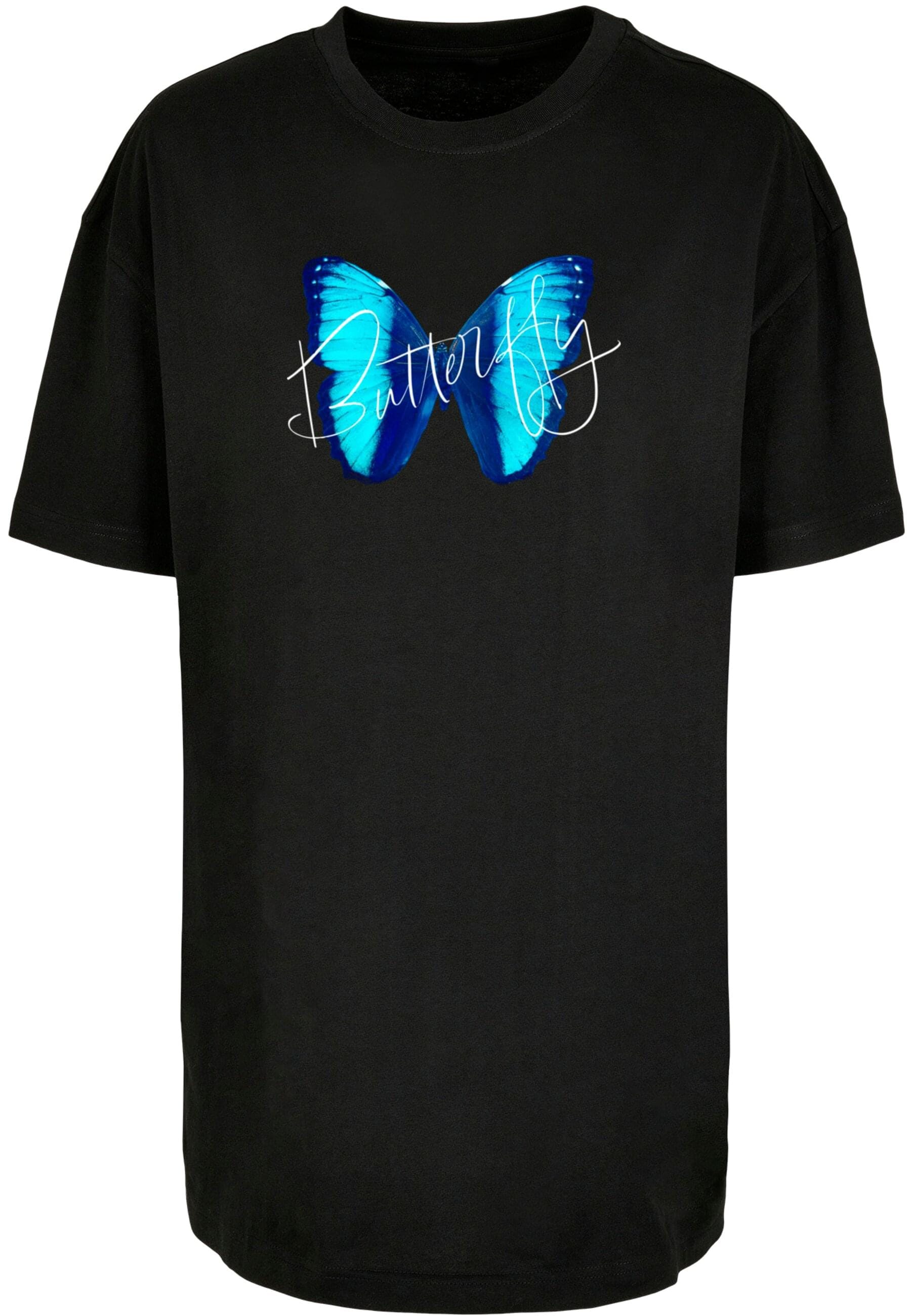 Merchcode T-Shirt "Merchcode Damen Ladies Butterfly Blue Oversized Boyfrien günstig online kaufen