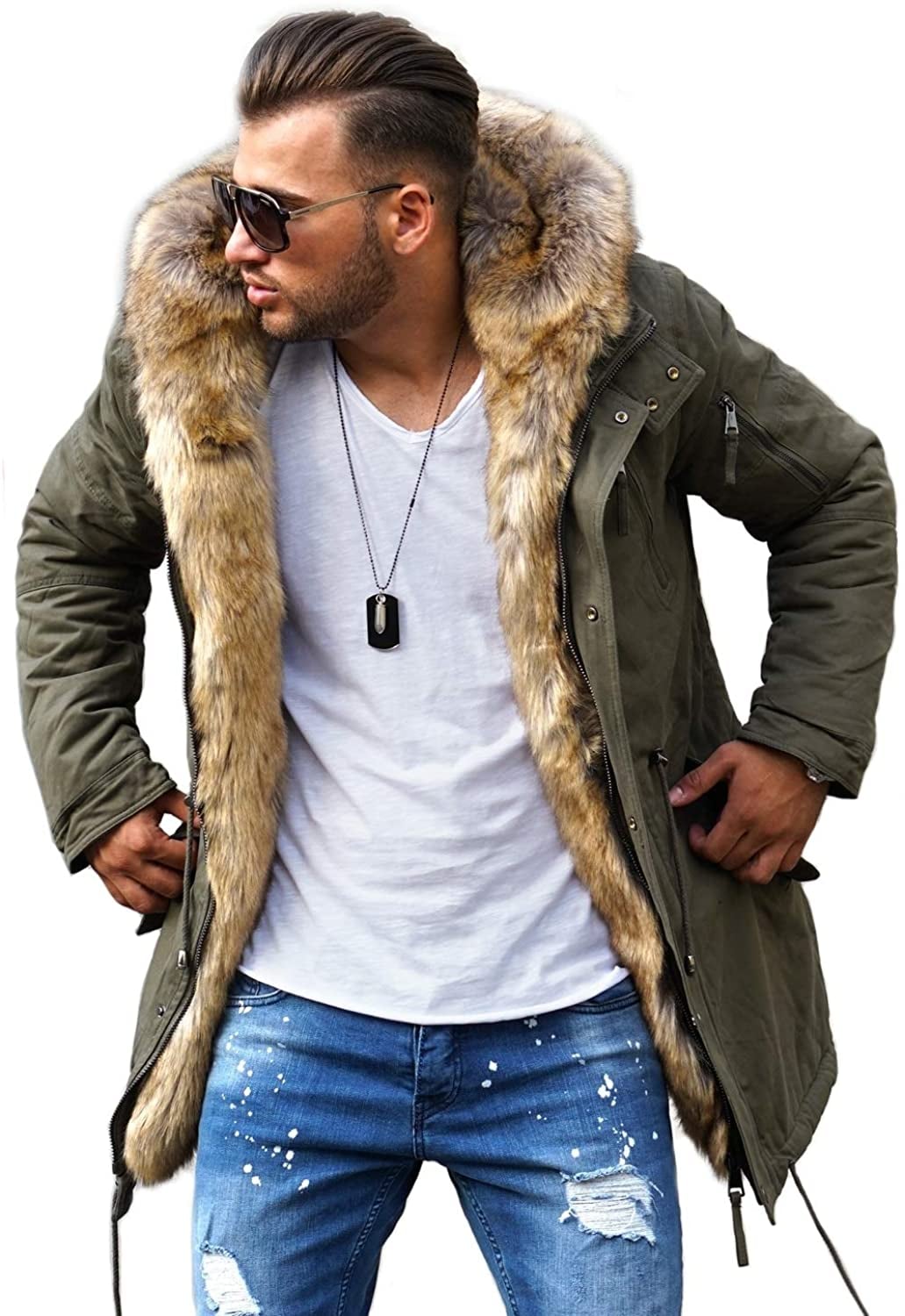 behype Parka "BHTYLER", mit abnehmbarem Kunstfell günstig online kaufen