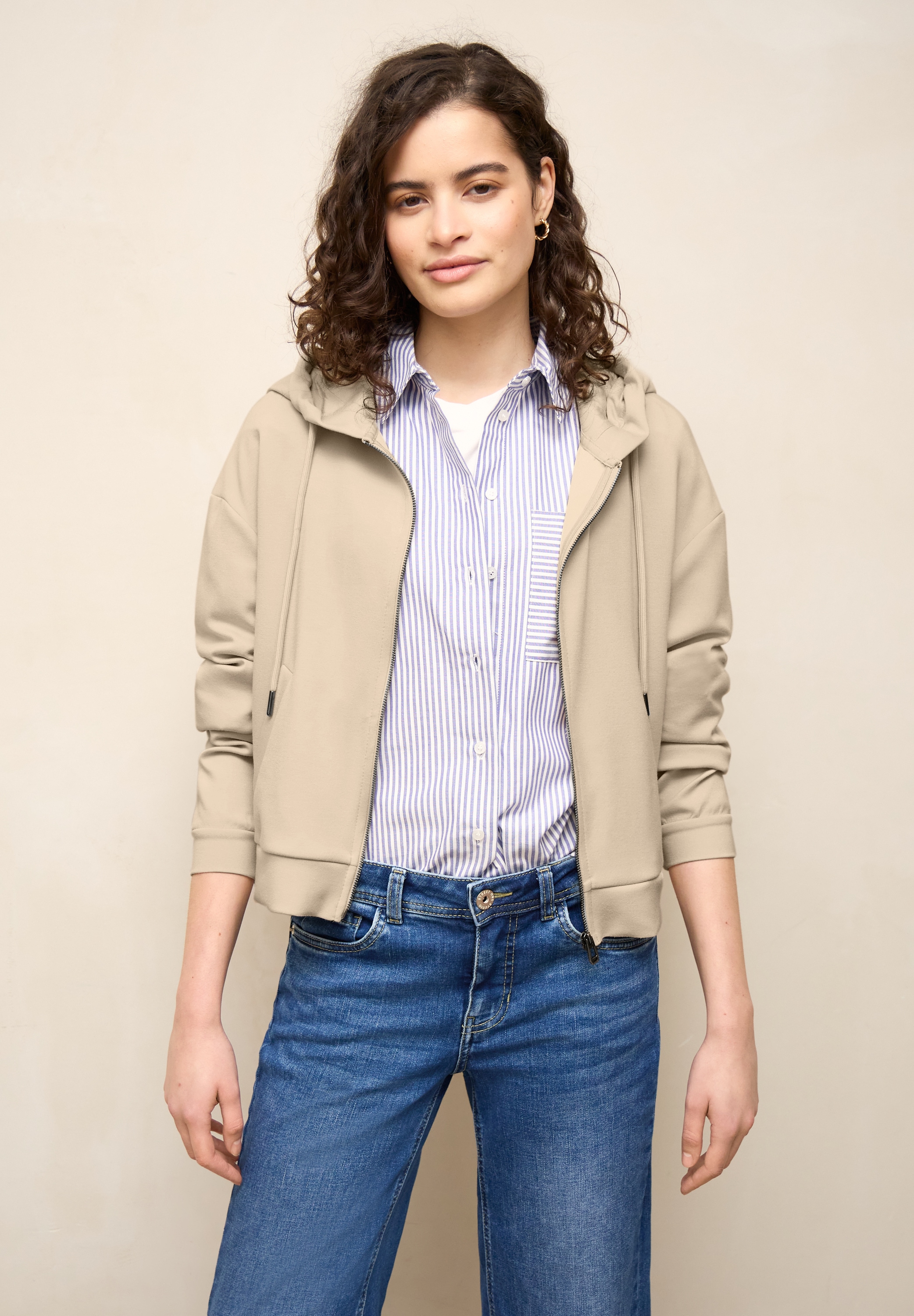 STREET ONE STUDIO Sweatjacke mit Kapuze günstig online kaufen