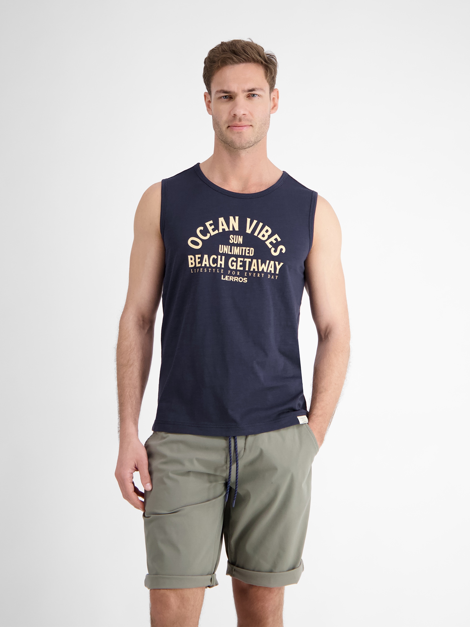 LERROS Muskelshirt "LERROS Herren Tanktop mit Brustprint" günstig online kaufen