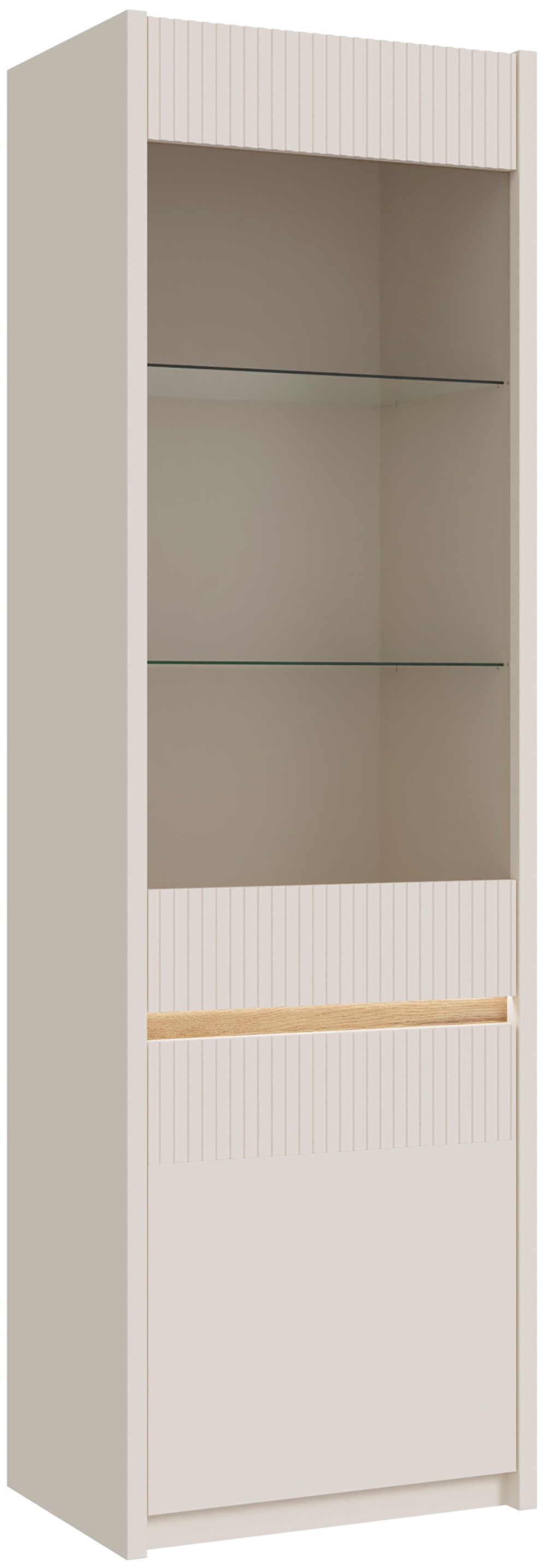 FORTE Vitrine "Oak Squere", Vitrine, Beleuchtung, Glastüre, grifflos günstig online kaufen