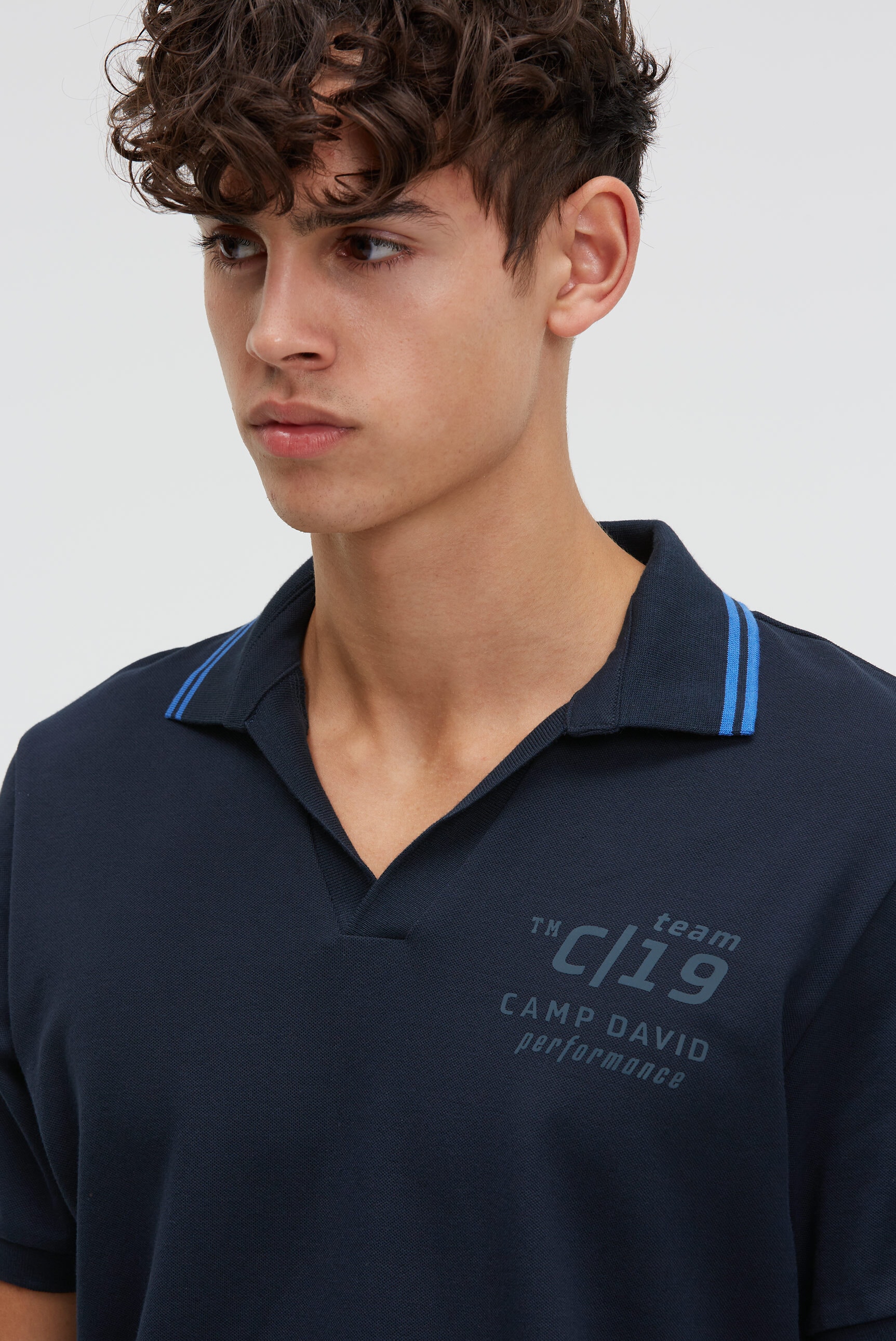 CAMP DAVID Poloshirt mit reflektierenden Details