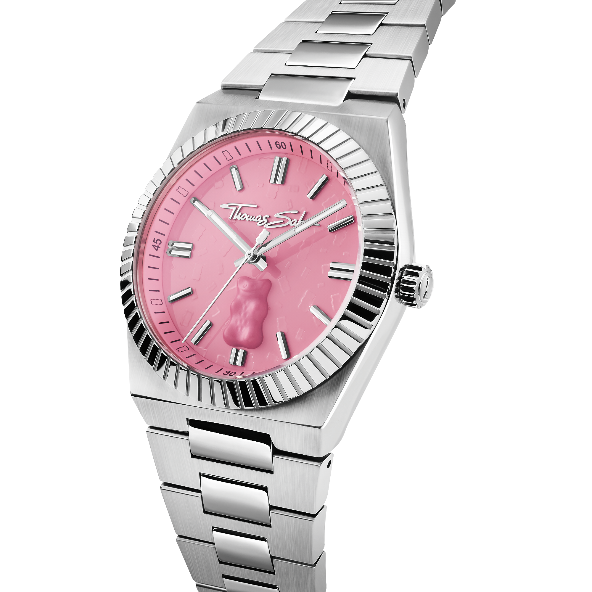 THOMAS SABO Quarzuhr »Haribo Goldbär Uhr« Armbanduhr, Damenuhr, Edelstahlarmband, analog
