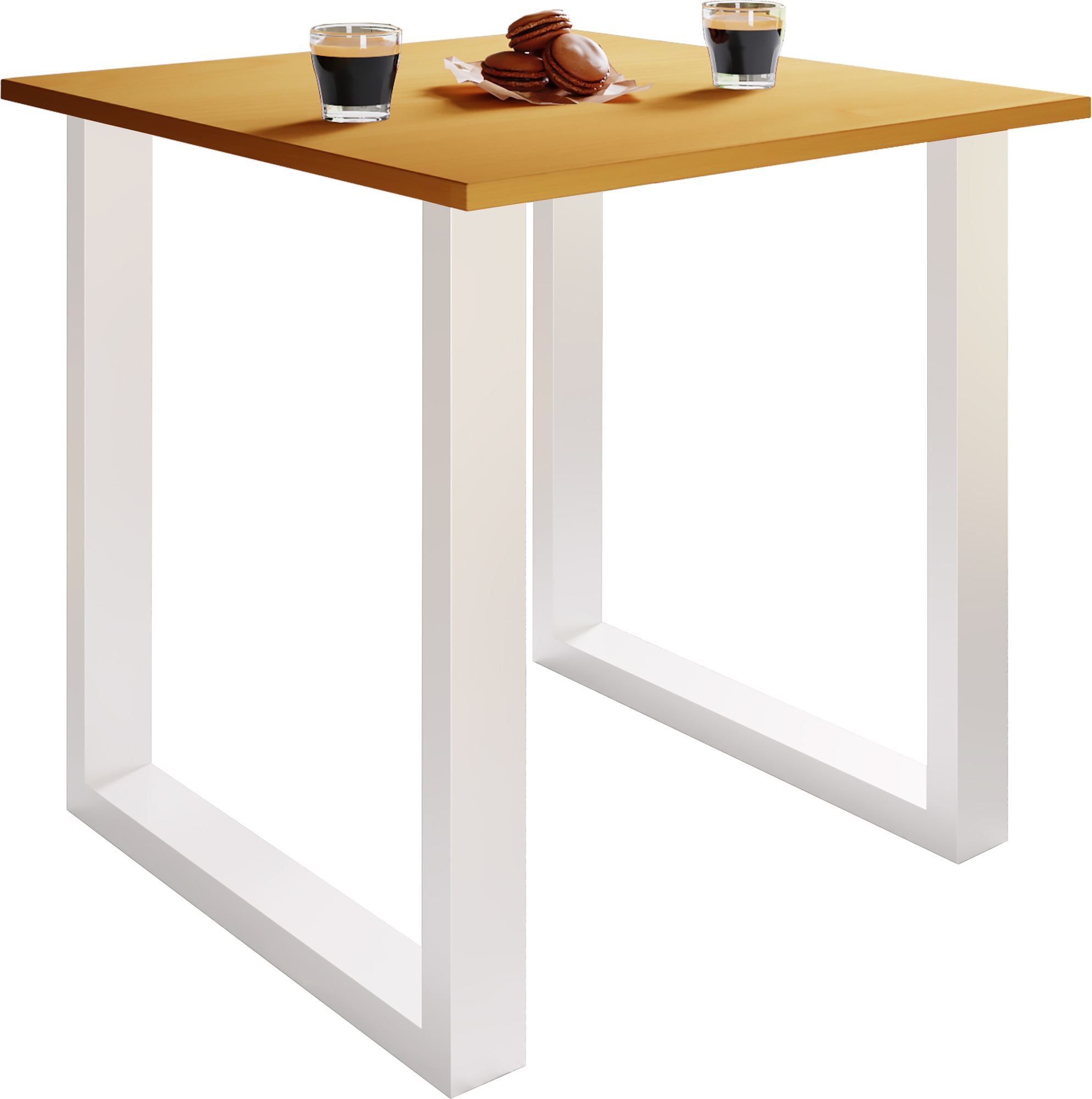 Esstisch VCM "Premium Holz Esstisch Küchentisch Xona U 80x50", weiß, buche, B:80cm T:50cm, Tische, Esstisch