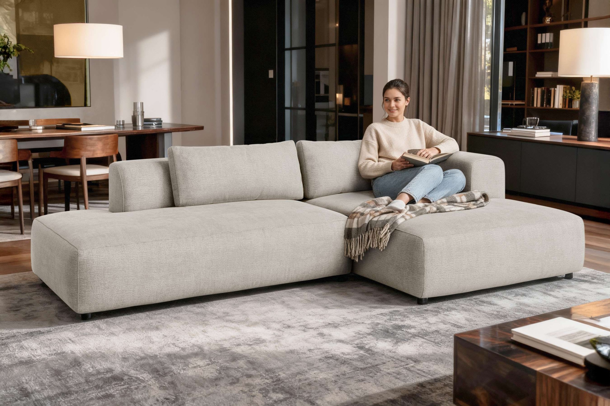 OTTO home Ecksofa "TIARRA Design-Sofa mit Ottomane recht/links bestellbar, günstig online kaufen
