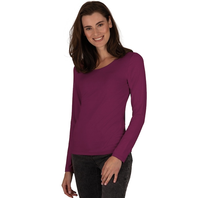 Trigema Longsleeve »TRIGEMA Shirt aus Viskose Langarm« online bestellen |  BAUR