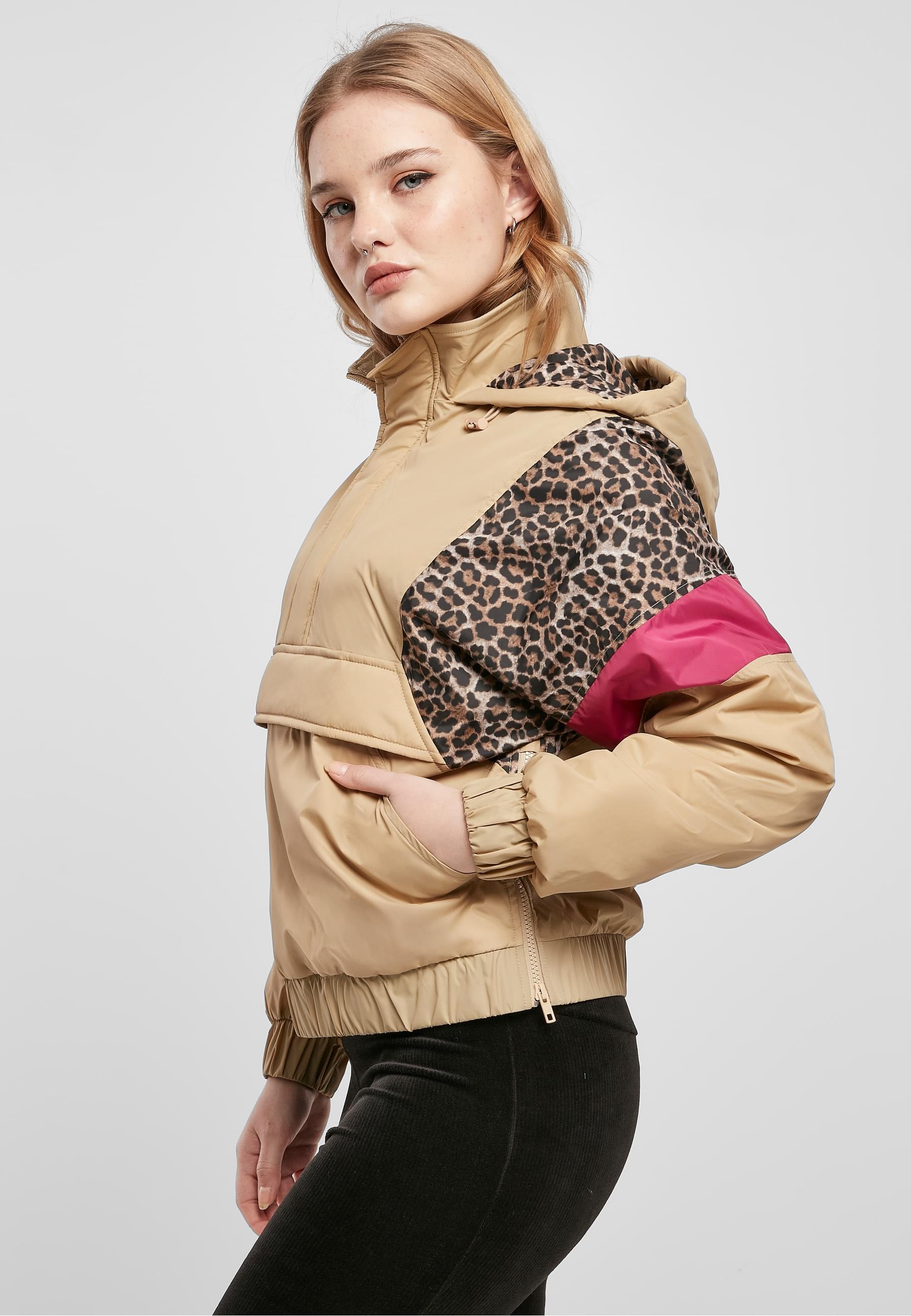 URBAN CLASSICS Allwetterjacke »Urban Classics Damen Ladies AOP Mixed Pull Over Jacket«, (1 St.), mit Kapuze
