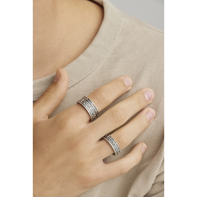 CAÏ Fingerring »925/- Sterling Silber oxidiert Linien Japan« | BAUR