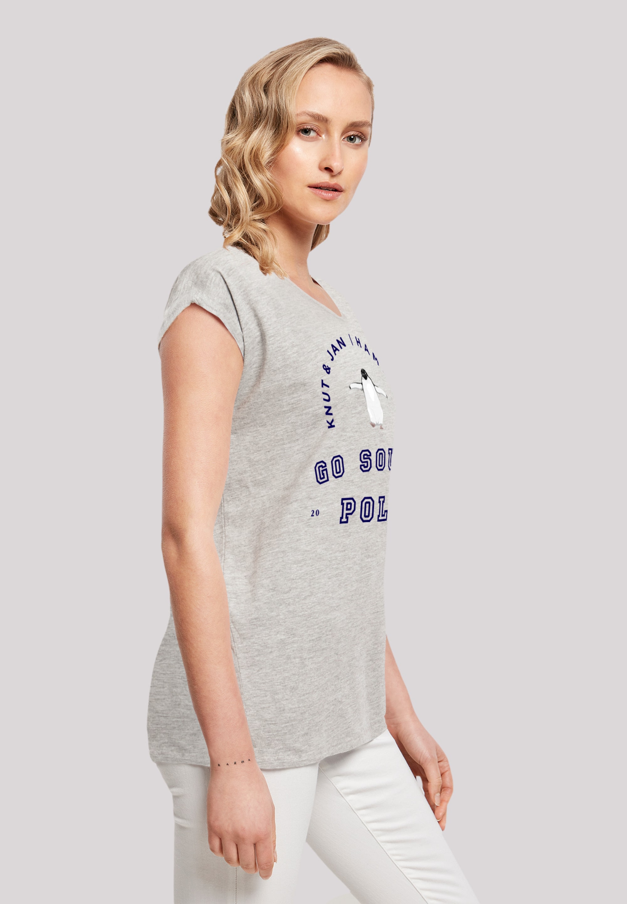 F4NT4STIC T-Shirt »Pinguin Knut & Jan Hamburg«, Print