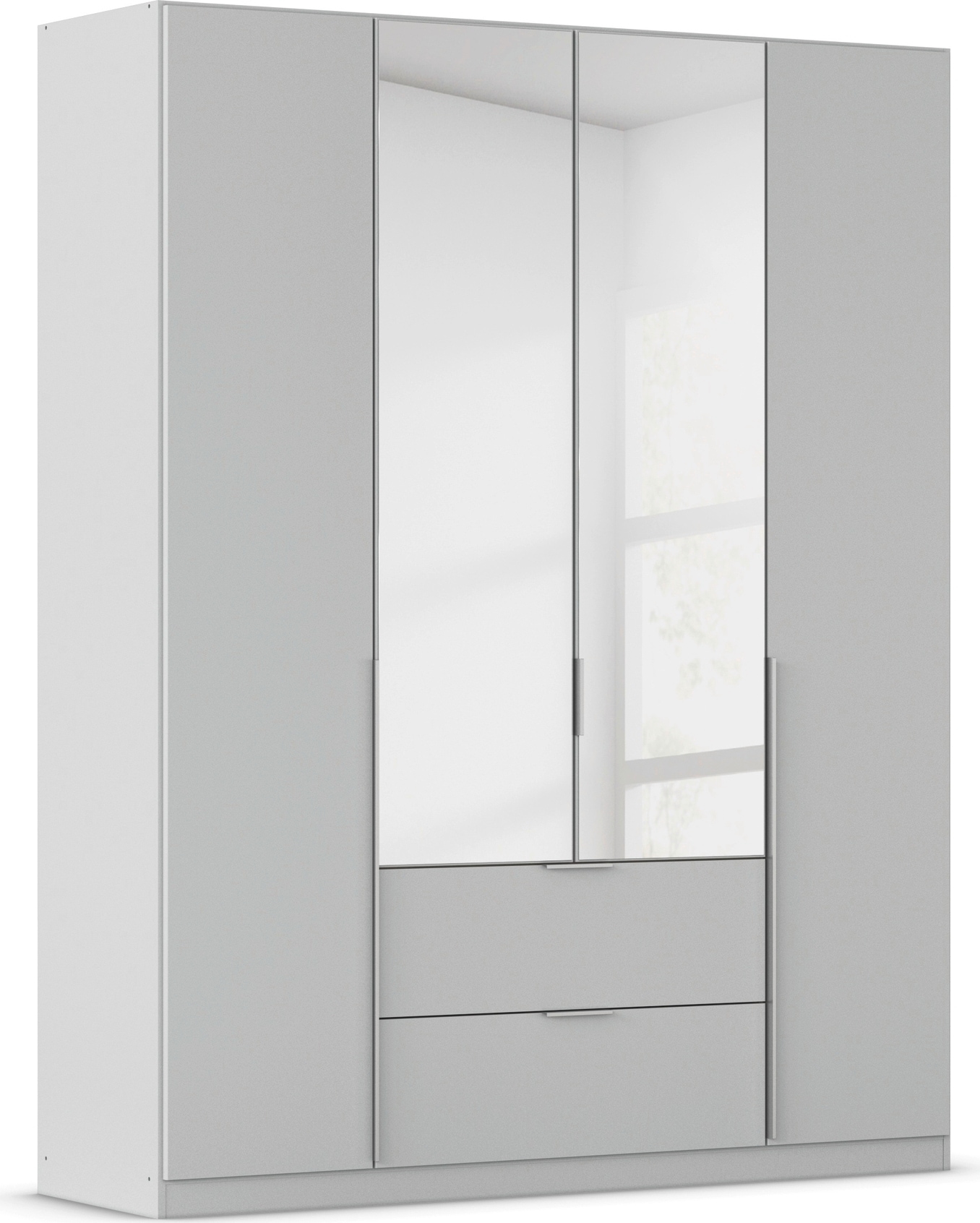 OTTO home Drehtürenschrank "Kleiderschrank Schrank Garderobe AGORDO mit Dekor- oder Hochglanzfront" in zwei Griff-Farben, Breiten 91-360 cm, mit Außenschubkästen, in 7 Breiten und 2 Höhen MADE IN GERMANY