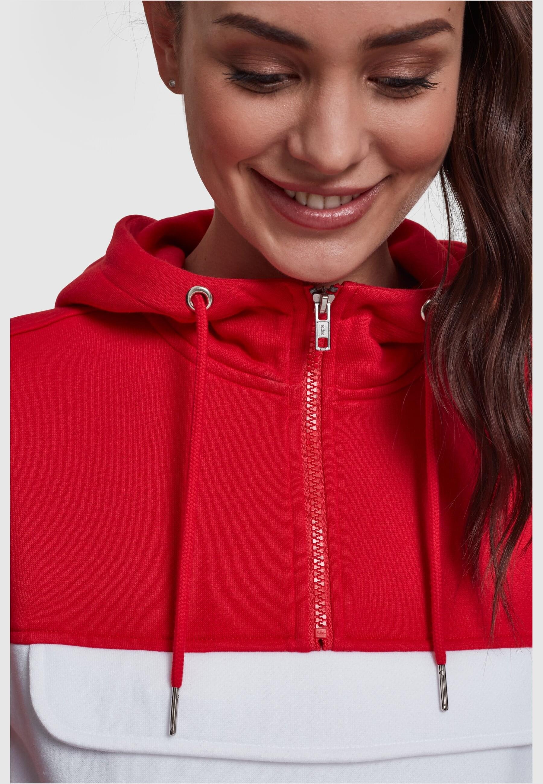 URBAN CLASSICS Rundhalspullover »Urban Classics Damen Ladies Color Block Sweat Pull Over Hoody«, (1 tlg.)
