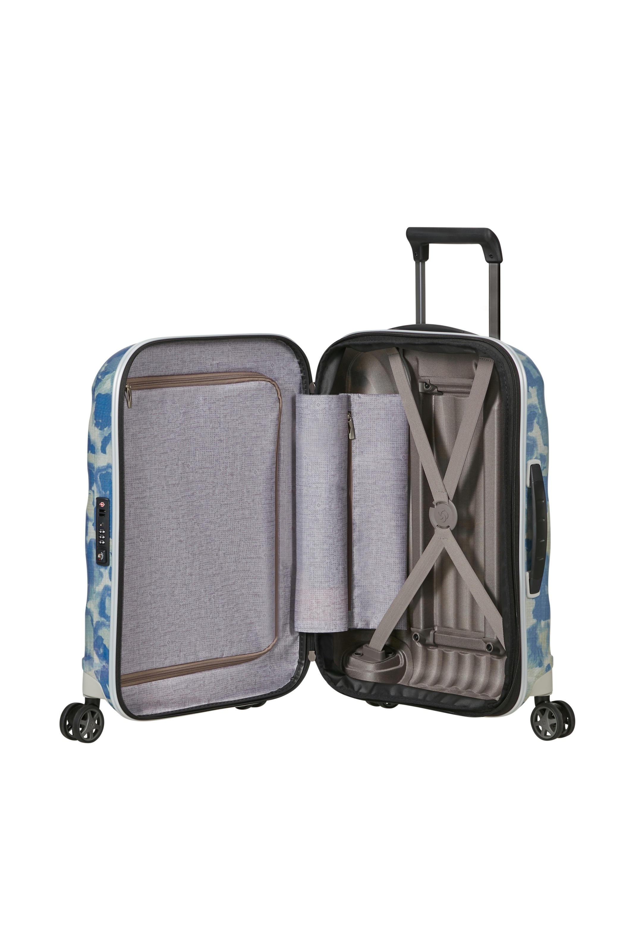 Samsonite Hartschalen-Trolley »SPINNER« 36 l Farbedition "Drifted Clouds", Curv-Material, mind. 95% recyceltes PET