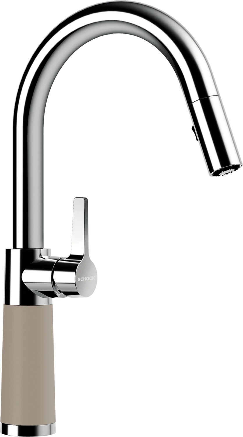 Schock Küchenarmatur "SC520" ausziehbar, Strahl-Brause, Rückflussverhinderer, Schwenkbereich 120