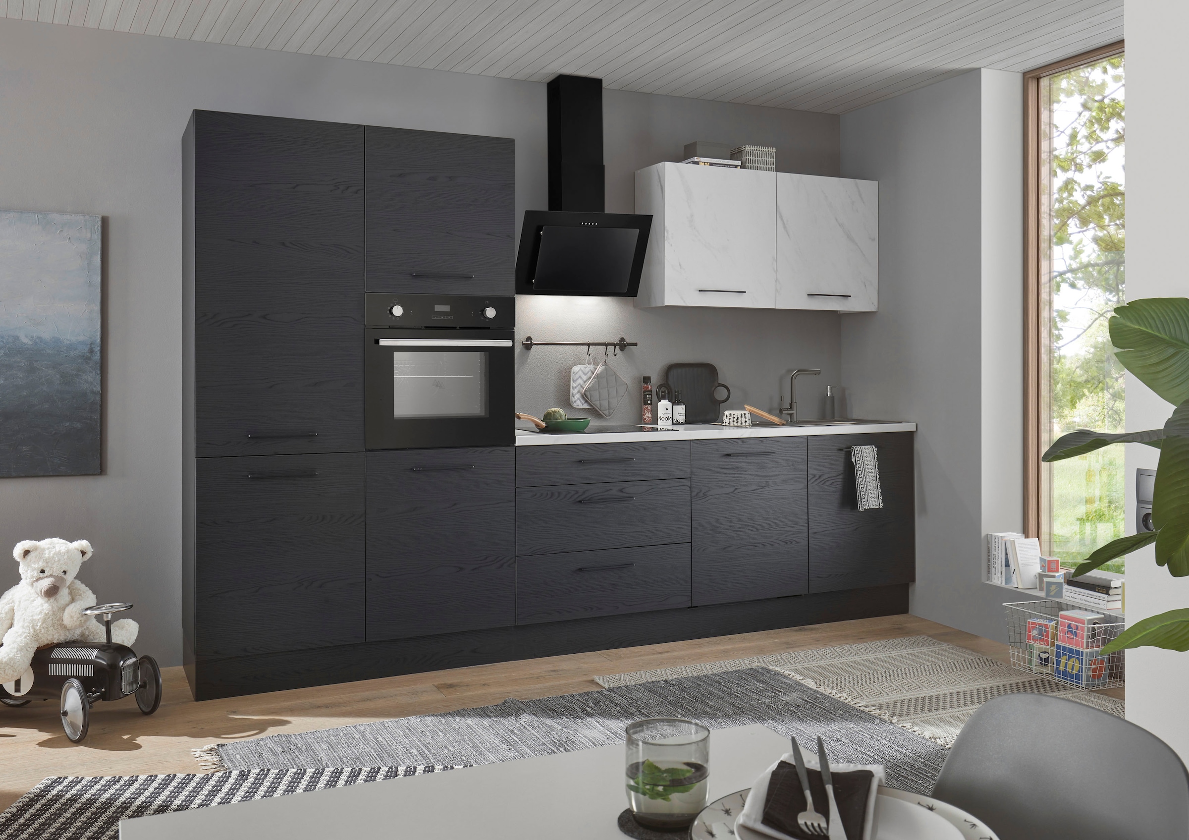 BASIC by Balculina Küchenzeile »Yorki«, Breite 320 cm, wahlweise mit E-Geräten