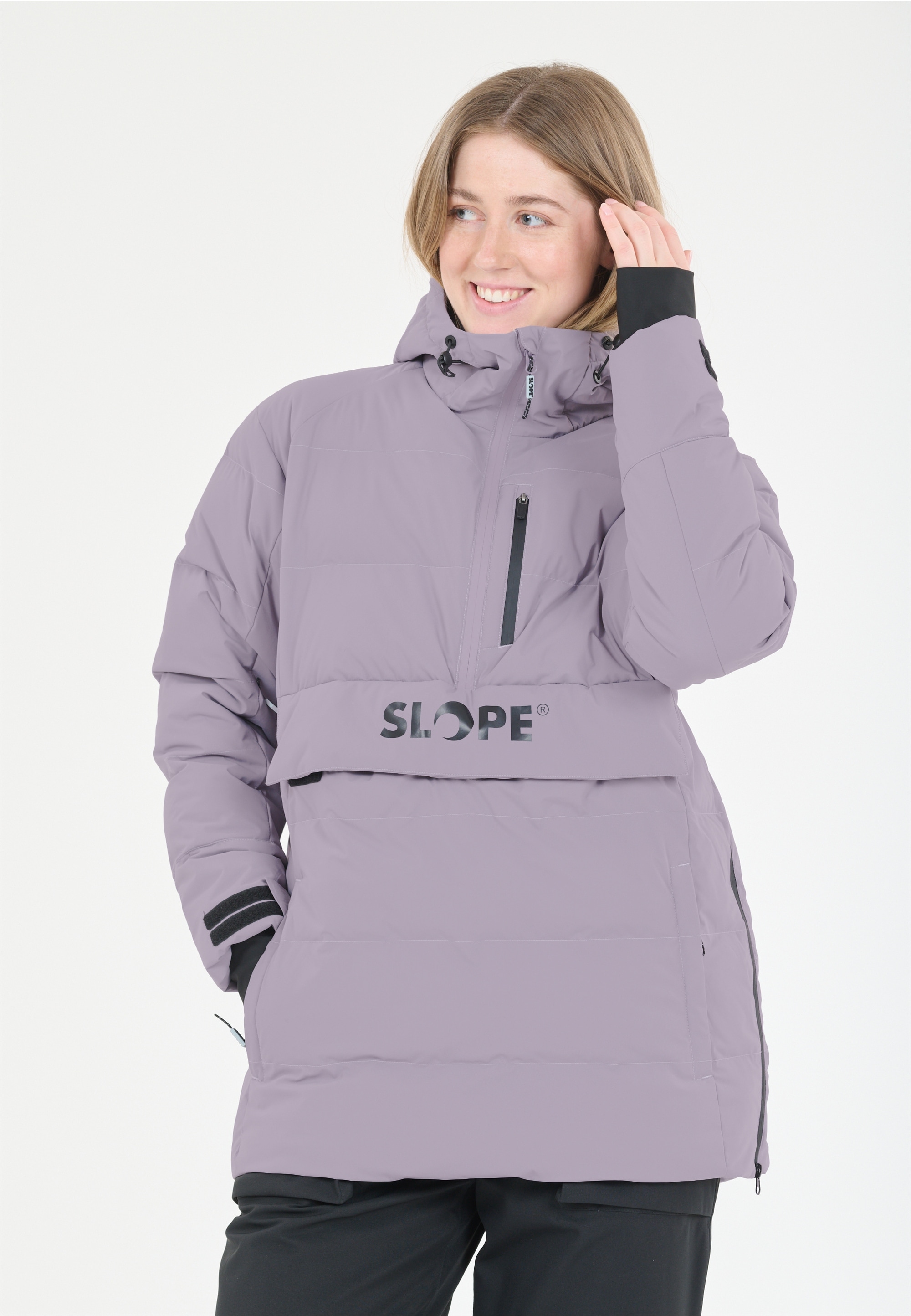 Skijacke SLOPE "Thumper", Damen, Gr. S, dunkellila, 100% Polyester, unifarben, normal, ohne Ausschnitt, Jacken Skijacke, mit wasserdichter Membran