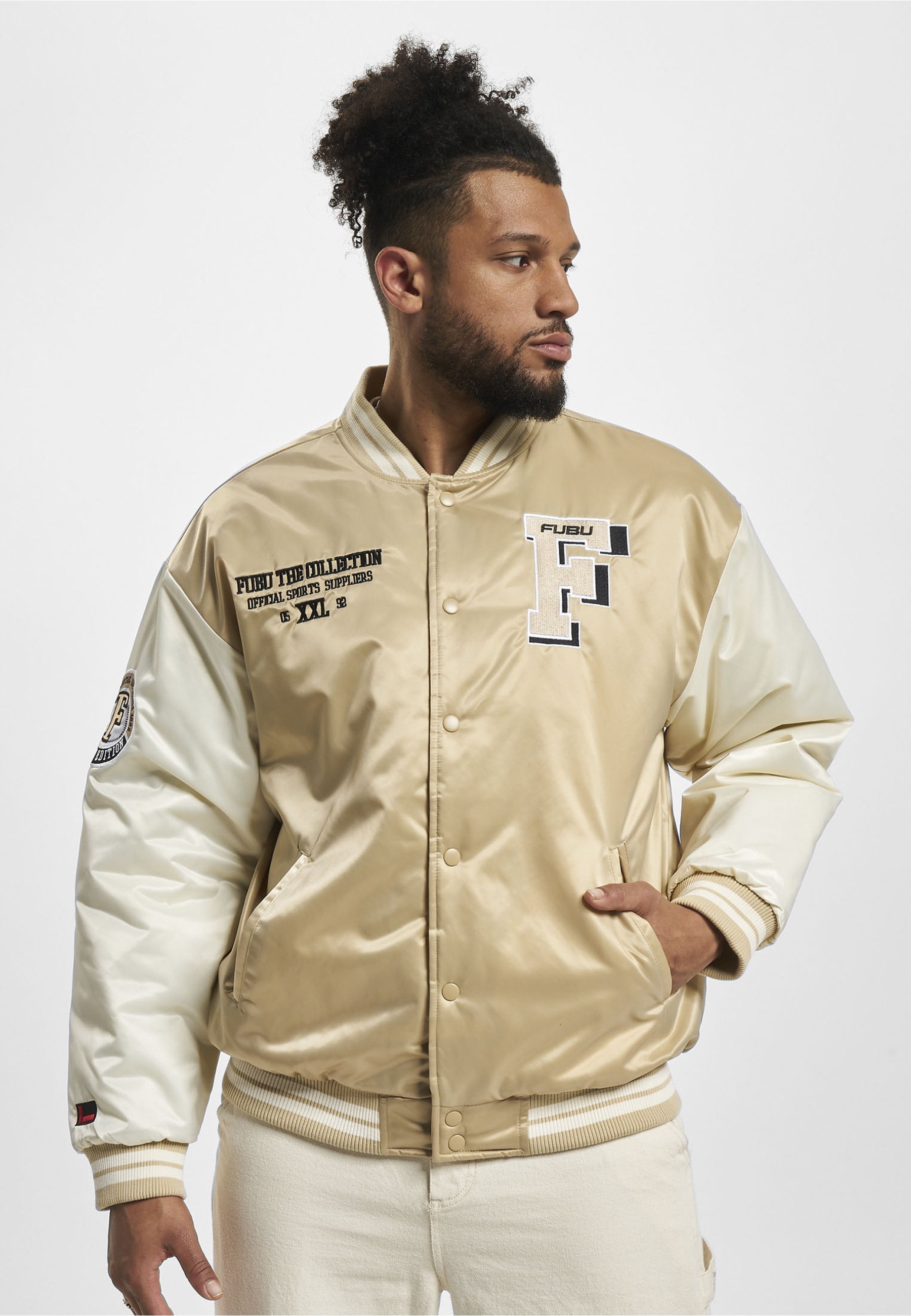 Fubu Collegejacke »Fubu Herren FM231-003-2 FUBU College Shiny Varsity Jacket« 1 Stk. tlg. ohne Kapuze