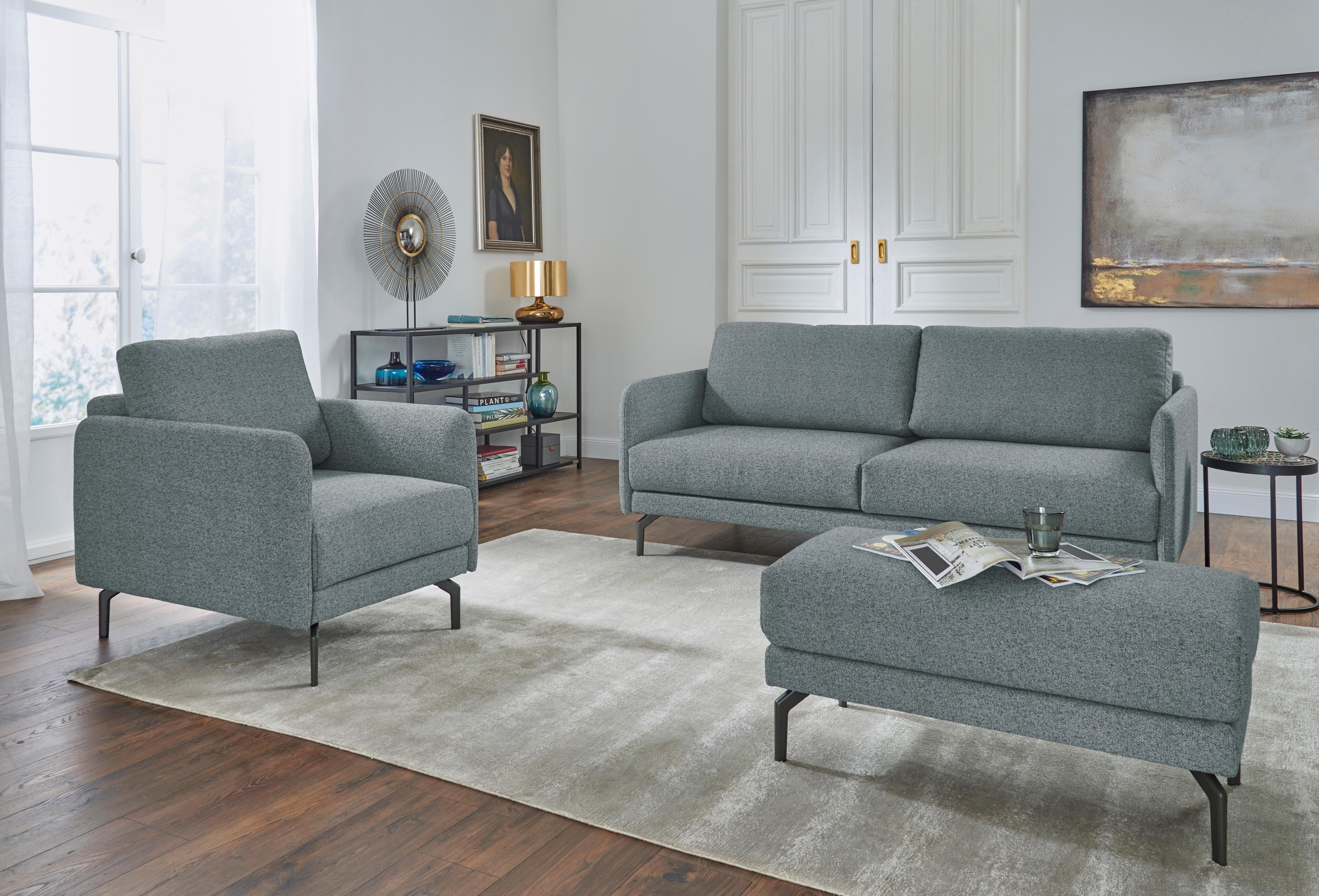 Creation BY ROLF BENZ 2-Sitzer »CR.450, Designsofa, Loungesofa«, Armlehne sehr schmal, Alugussfüße in umbragrau, Breite 150 cm