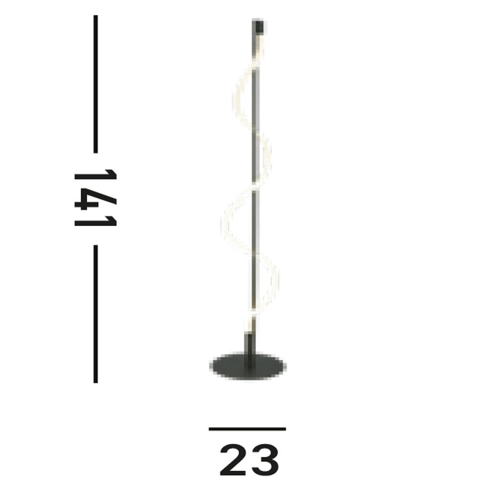 Searchlight Stehlampe »Serpent Floor Lamp - Black Metal & Opal Tube« LED-Modul 1 Stk. Extra-Warmweiß