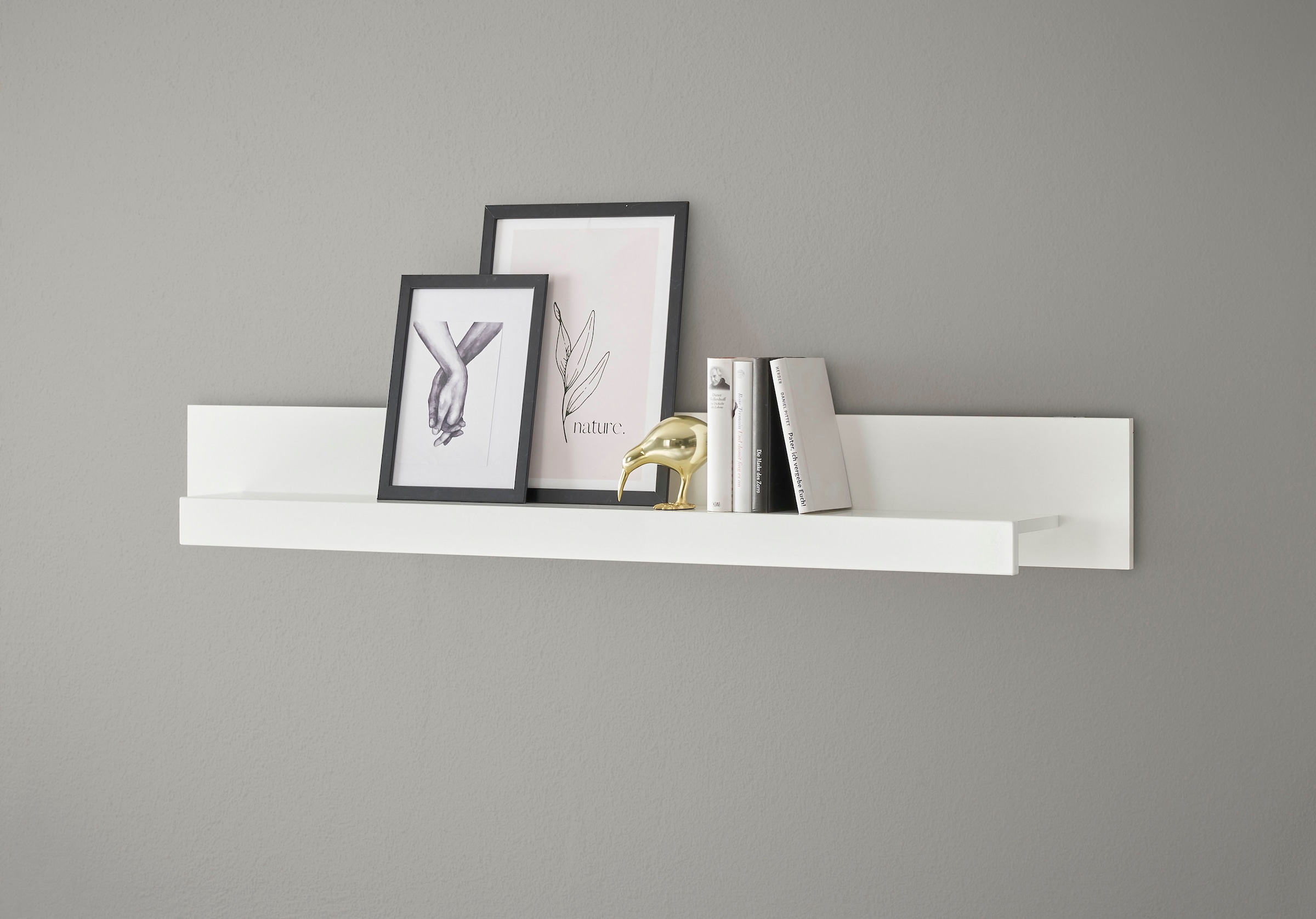 INOSIGN Wohnwand »Cantara, moderne Anbauwand, Wohnzimmer-Set, in Eiche Evoke oder Weiß«, (Set), enthält zwei Vitrinen, ein Sideboard und ein Wandboard