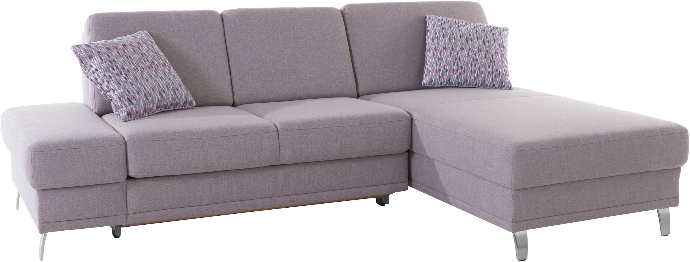 Ecksofa SIT & MORE "Clio L-Form", grau, B:246cm H:89cm T:165cm, Sofas, Ecksofa, wahlweise mit Bettfunktion oder Vorziehsitz und Bettkasten, Federkern 6