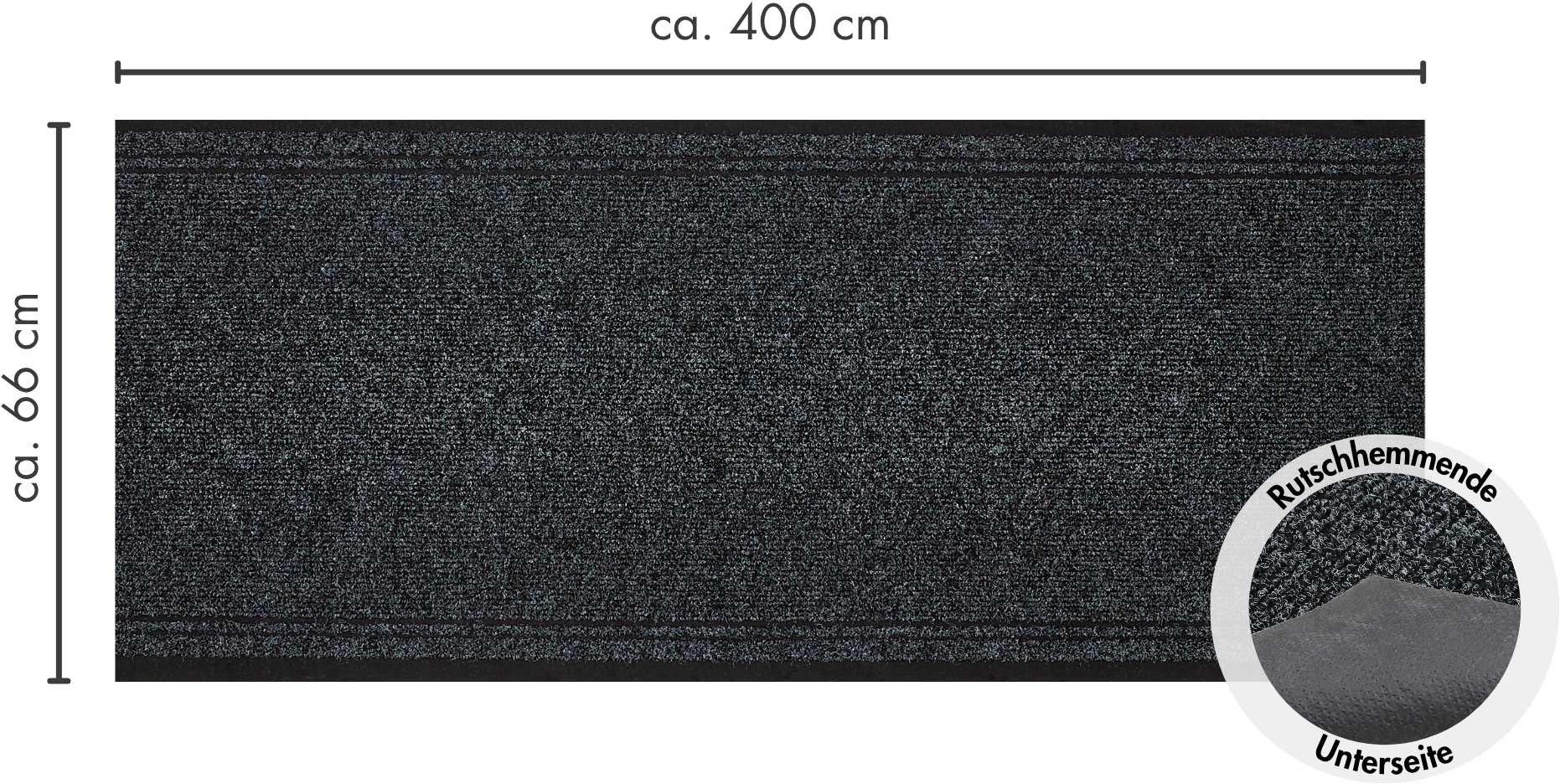 Andiamo Läufer »Mitch, Made in Belgium«, rechteckig, 6 mm Höhe, Schmutzfangläufer, meliert, mit Bordüre, In- und Outdoor geeignet