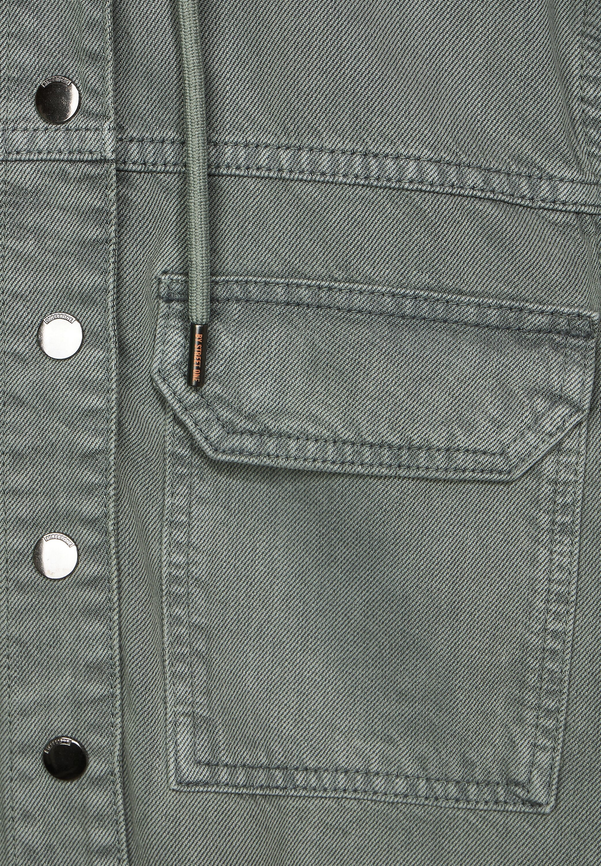 STREET ONE Jeansjacke, mit Kapuze, aus softem Materialmix