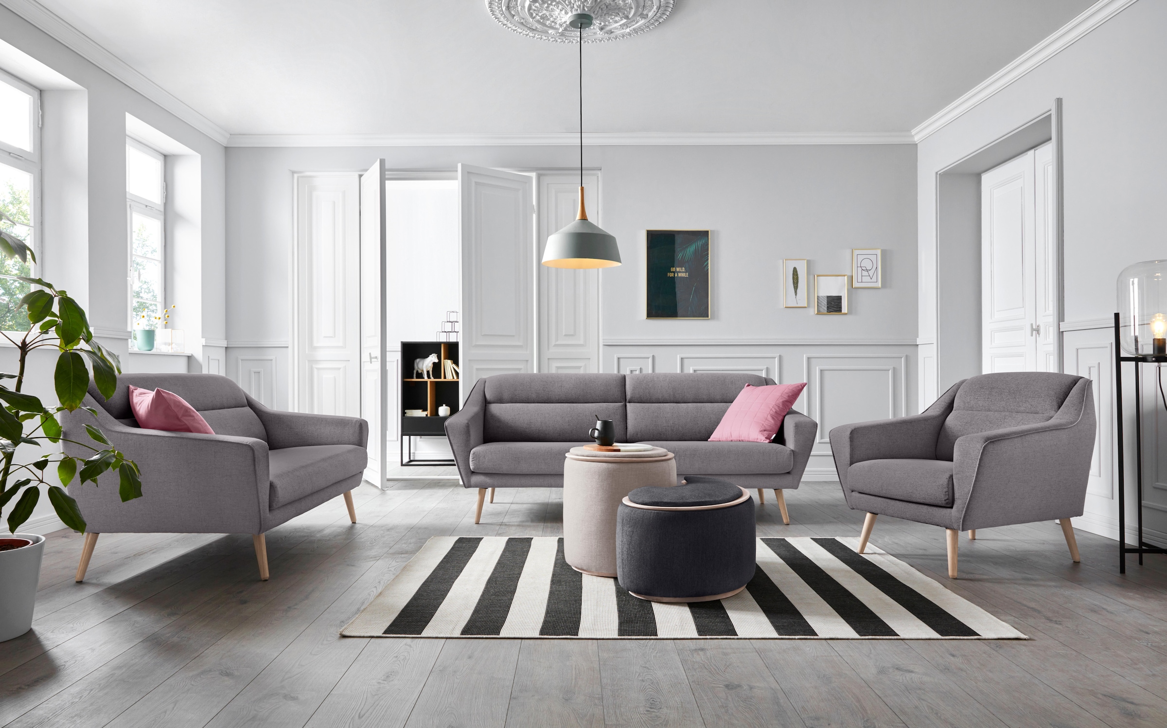 andas Sessel »Bille«, mit Naht im Rückenkissen und Eiche-Beinen, Design by Morten Georgsen