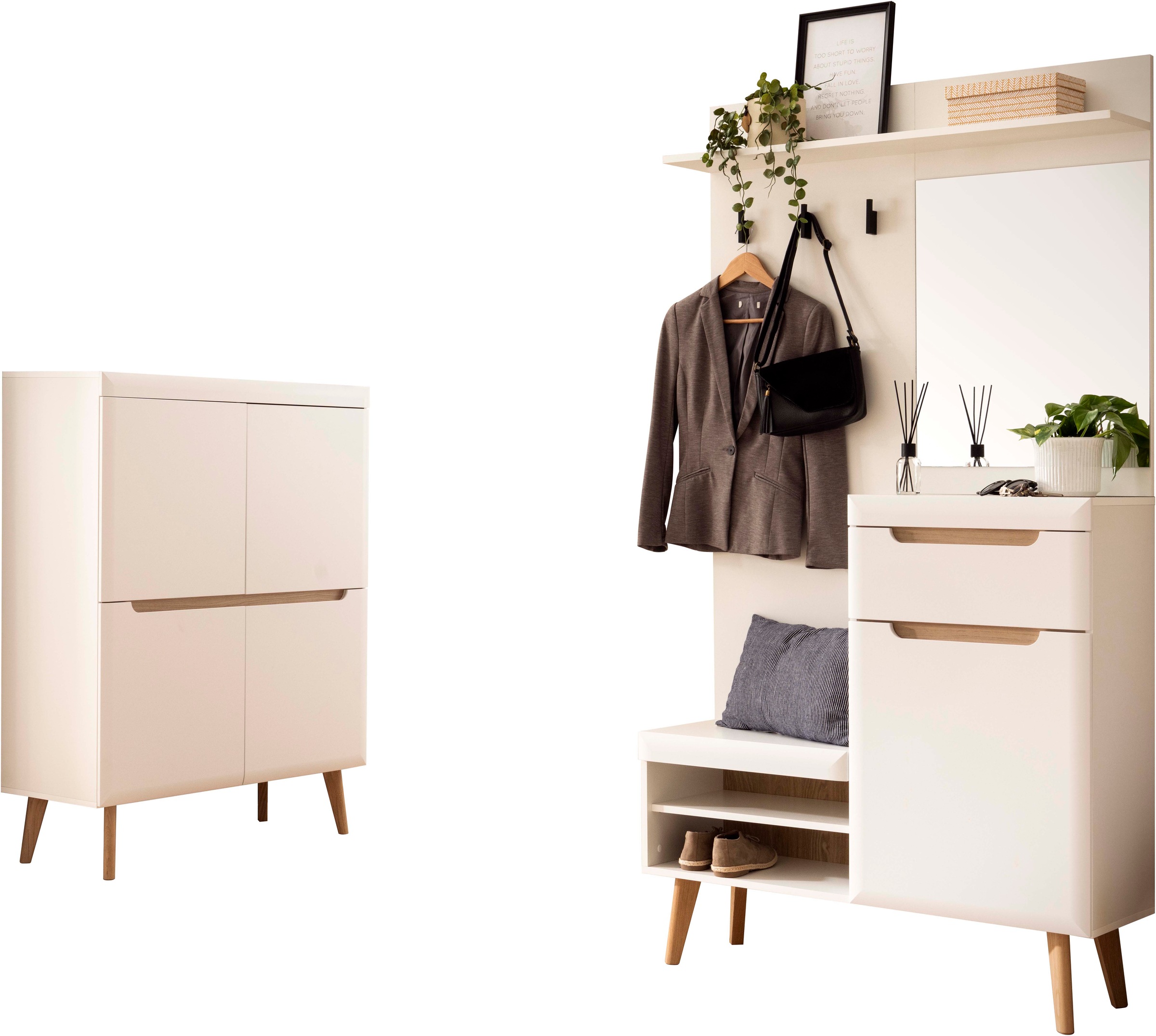 Home affaire "Torge, Garderobe mit Stauraum, Garderobenschrank im Scandic D günstig online kaufen